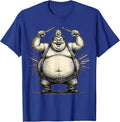 Belly Drummer Funny Big Gut Drum Solo Graphic T-Shirt - Royal Blue