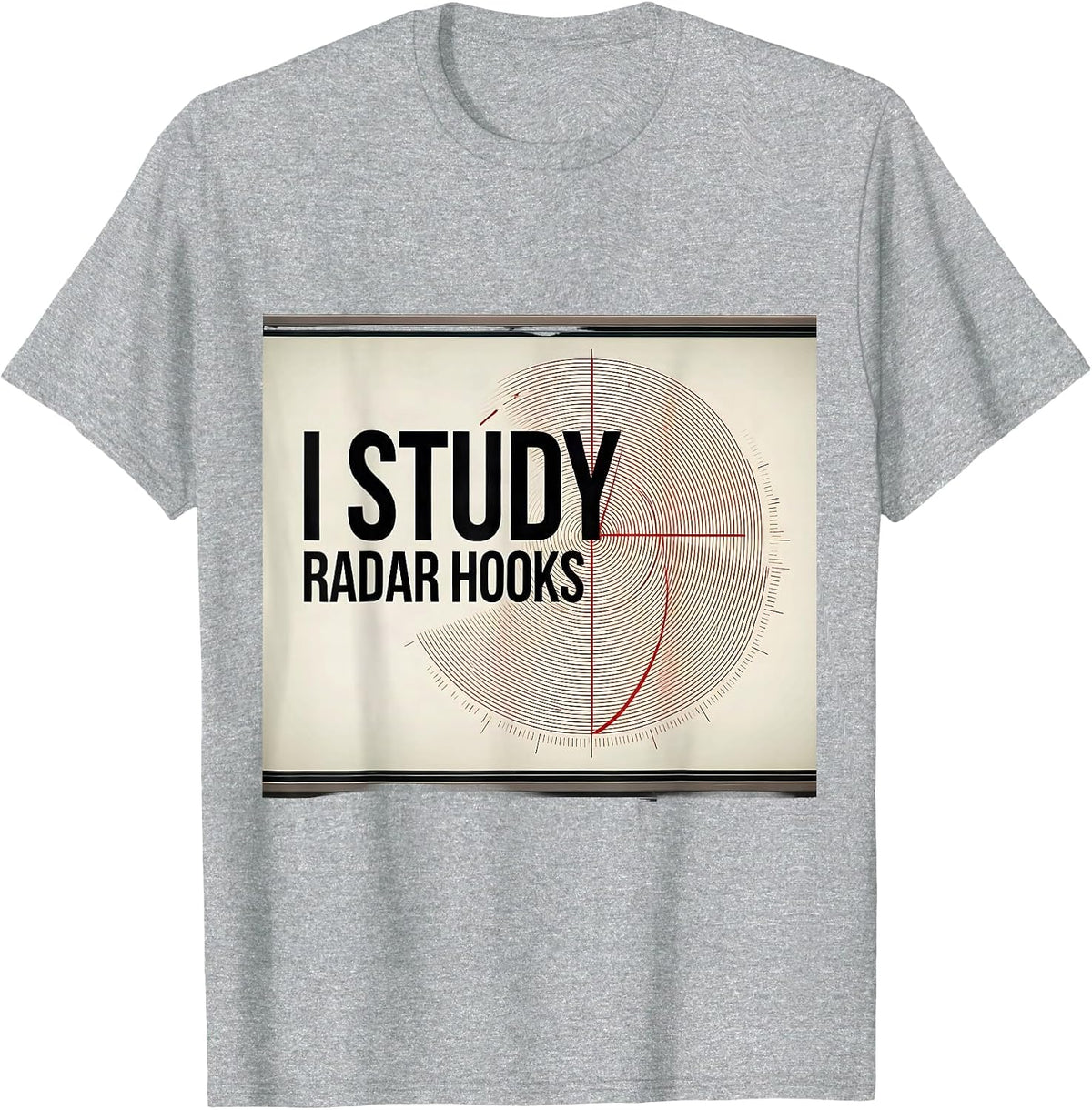 Men's I Study Radar Hooks Funny Storm Chaser Meteorology T-Shirt - Heather Grey