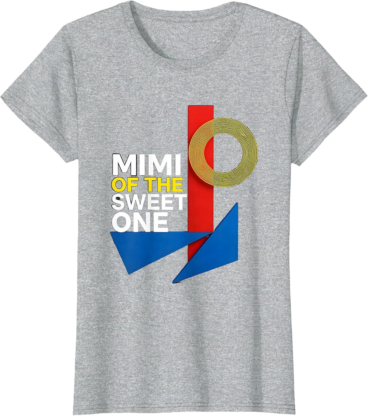 Women's Mimi Of The Sweet One Bauhaus Modernist First Birthday T-Shirt - Heather Grey