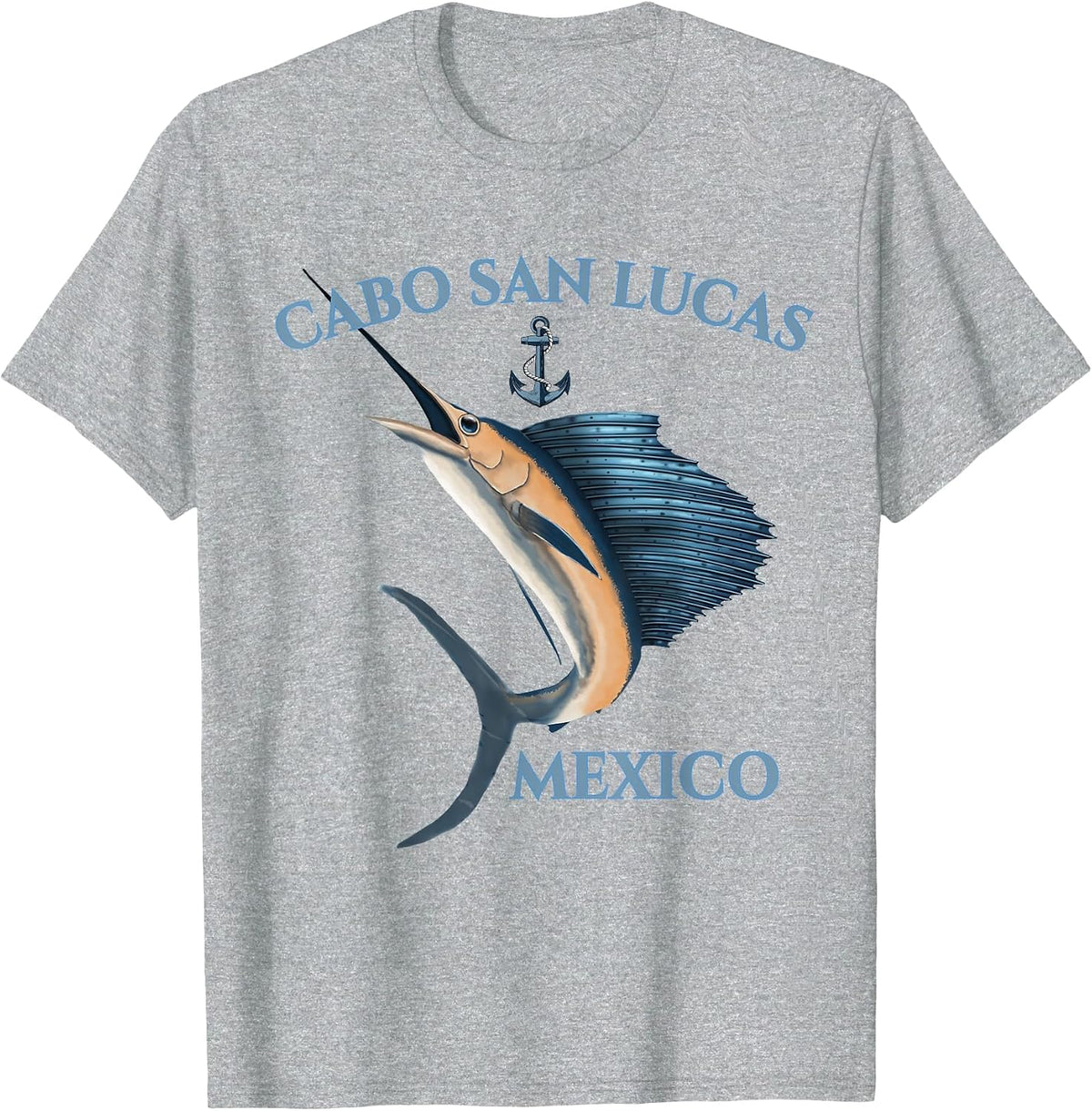 Swordfish Marlin Cabo San Lucas Mexico T-Shirt - Heather Grey
