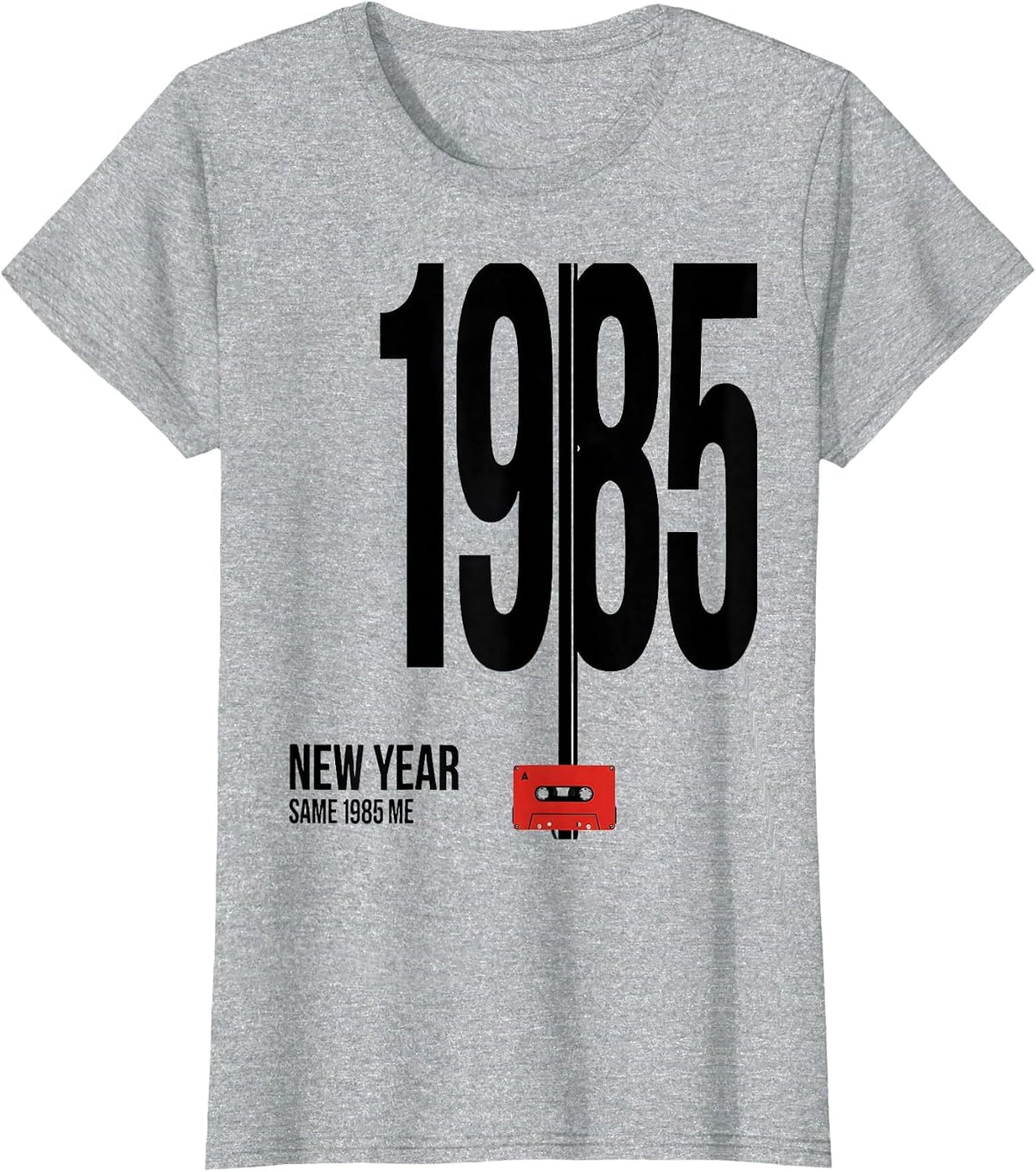 New Year Same 1985 Me Funny 80s Party Costume Retro T-Shirt - Heather Grey