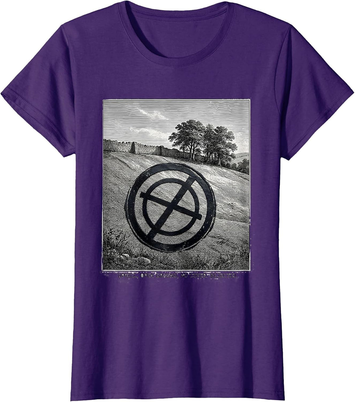 Women's Uphill Open Ground No Cover Rejected Civil War History Buff T-Shirt - Purple