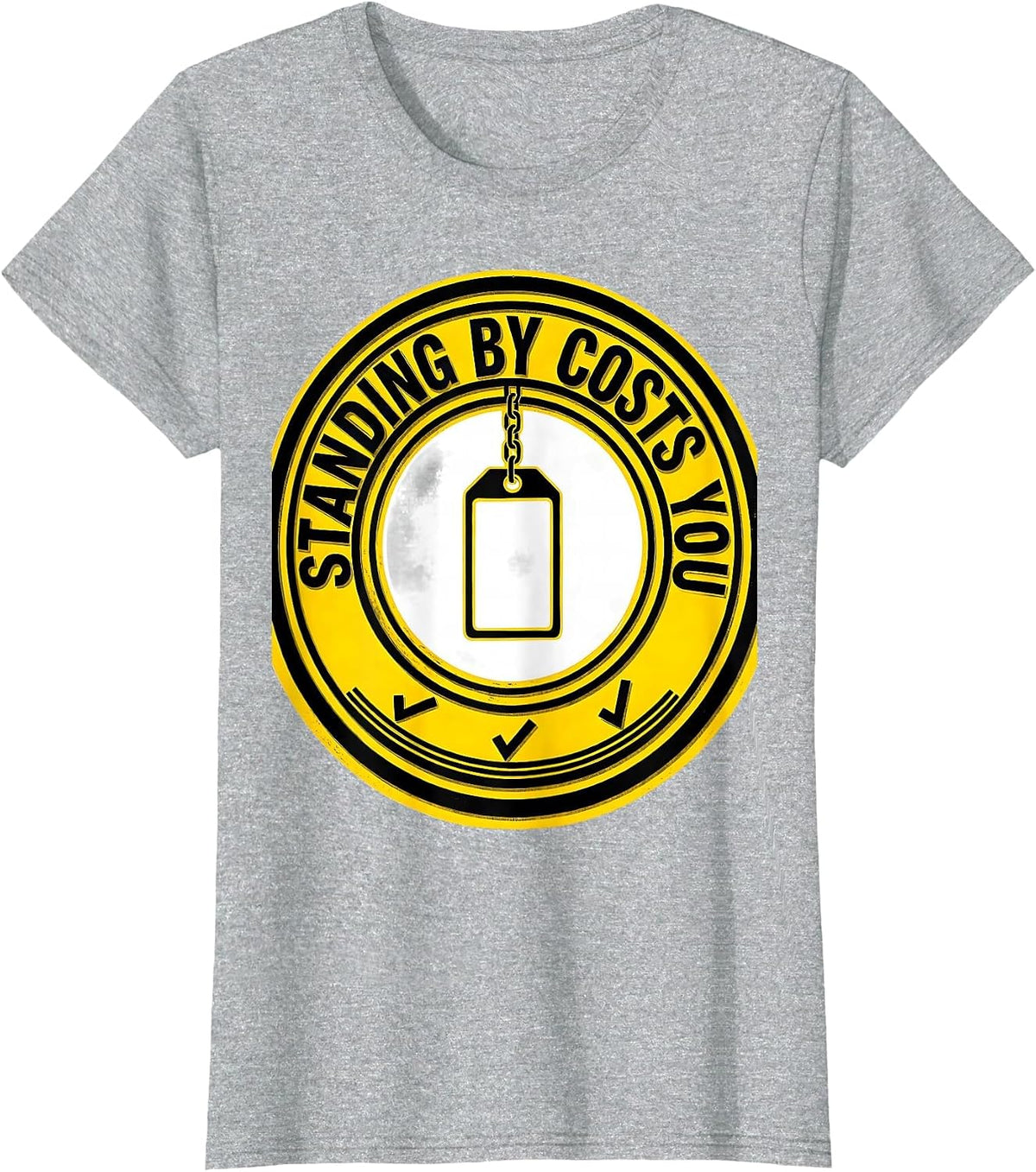 Women's Standing By Costs You Funny Plumber Pipefitter Occupation T-Shirt - Heather Grey