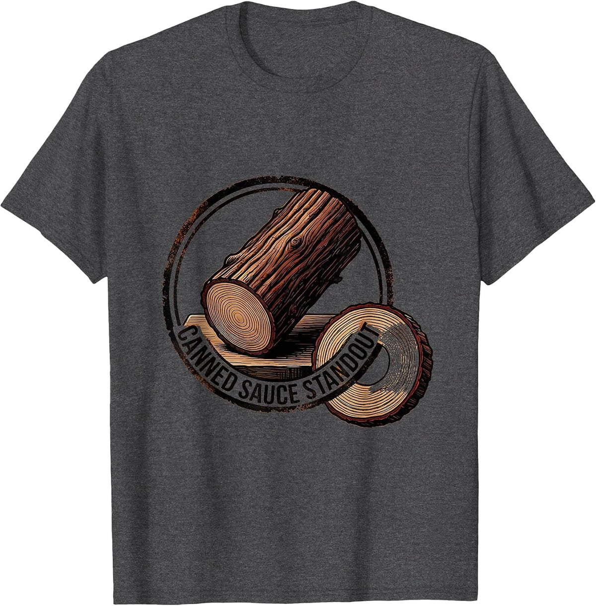 Canned Sauce Standout Funny Thanksgiving Cranberry Sauce T-Shirt - Dark Heather Grey