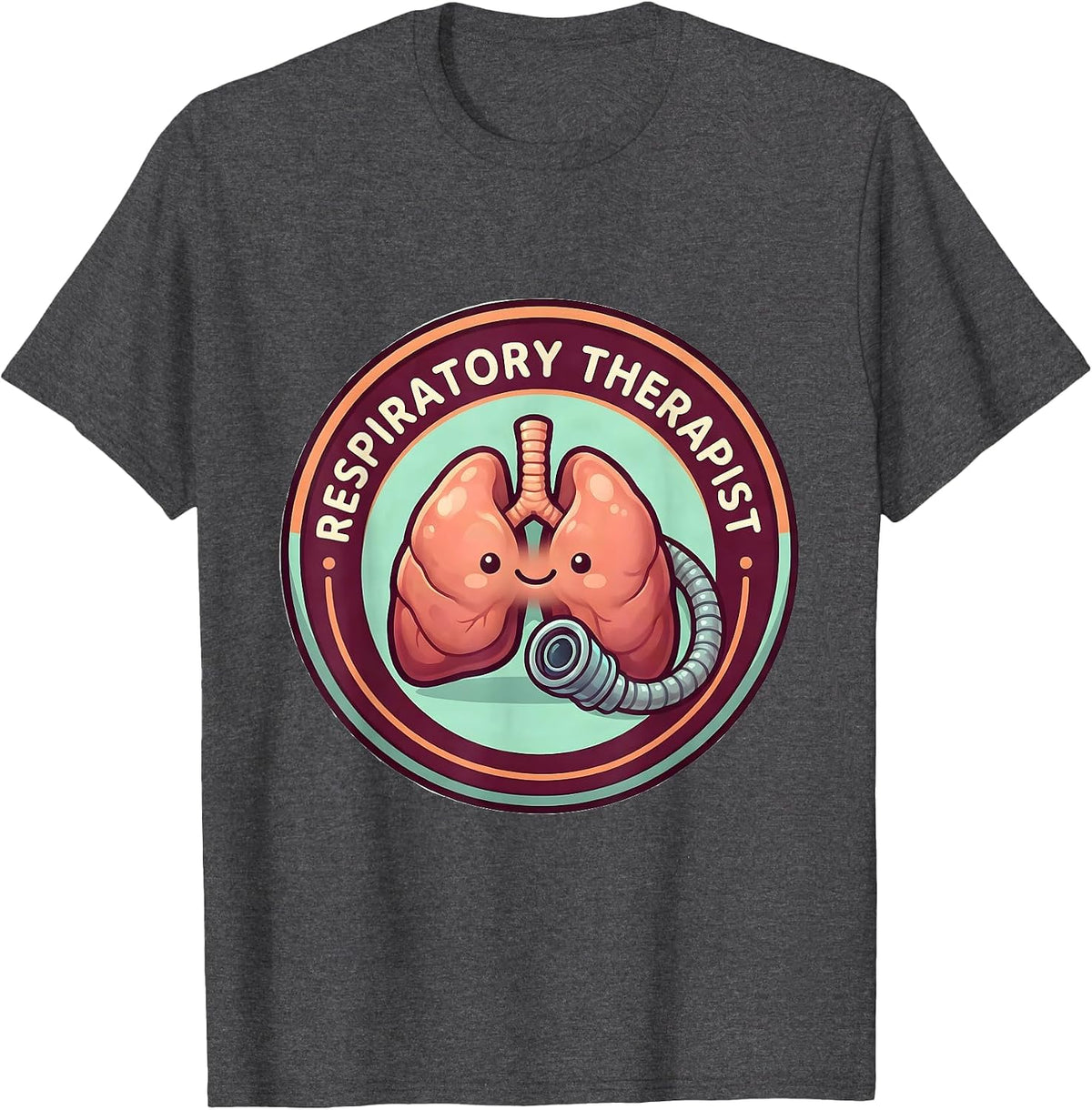 Respiratory Therapist Cute Kawaii RT Profession Pride T-Shirt - Dark Heather Grey