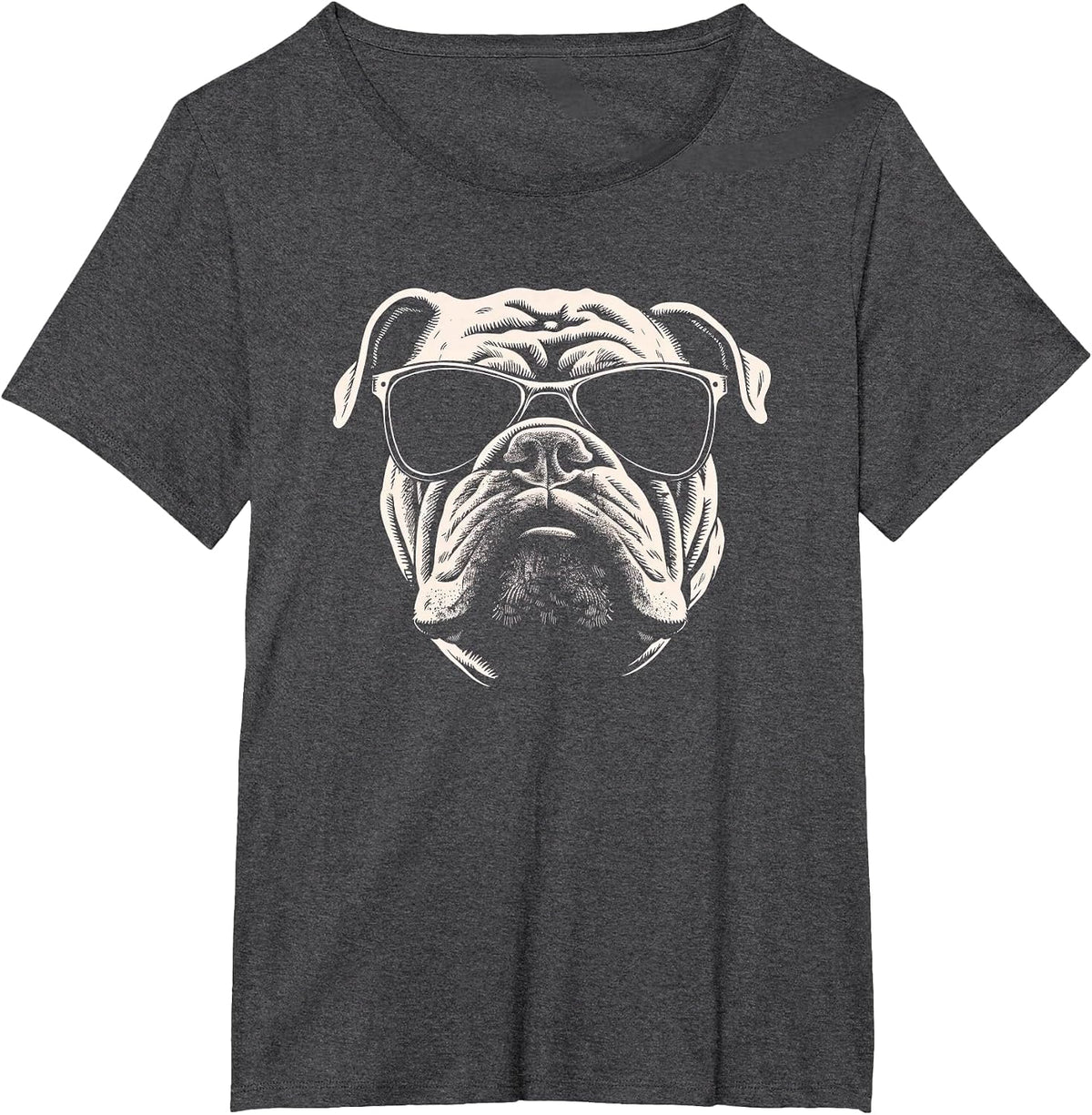 Funny Bulldog Cool Graffiti Urban Art Street T-Shirt - Dark Heather Grey