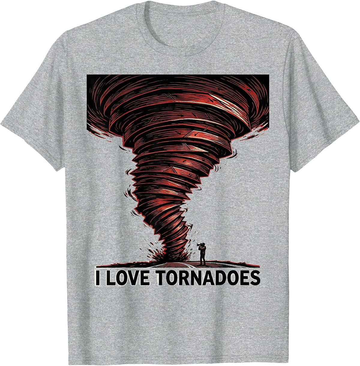 Men's I Love Tornadoes Funny Storm Chaser Meteorology Enthusiast T-Shirt - Heather Grey