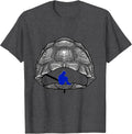 Men's Tortoise-Shell Animal Humor Novelty Gift T-Shirt - Dark Heather Grey