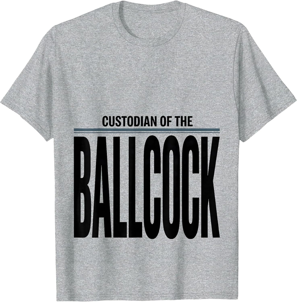 Men's Custodian Of The Ballcock Funny Plumber Pipefitter Gift T-Shirt - Heather Grey
