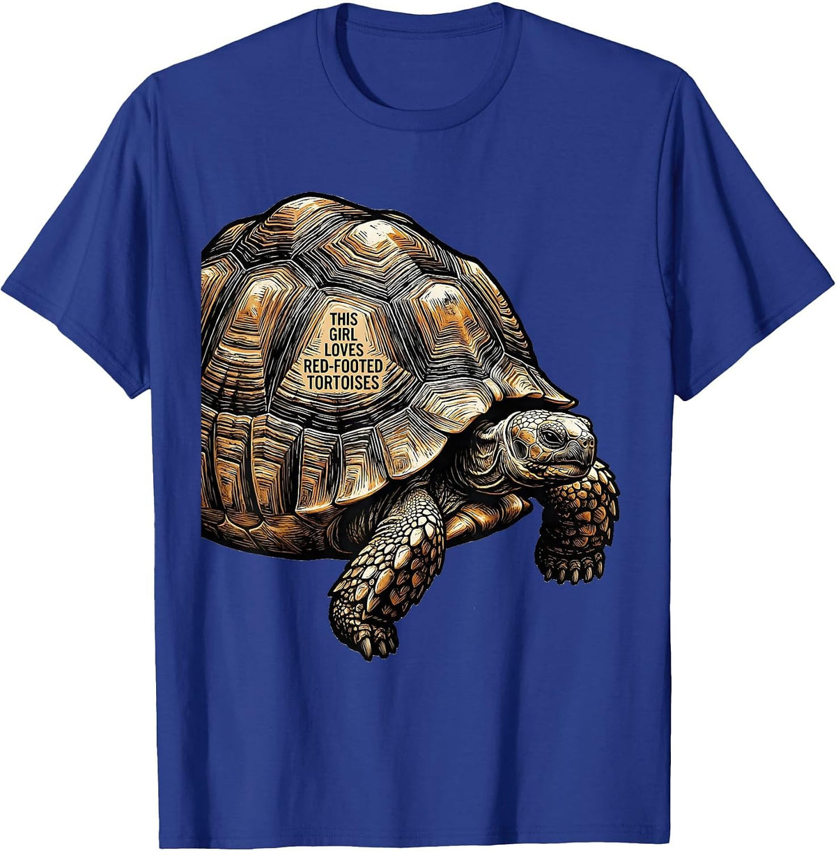 Men's This Girl Loves Red-Footed Tortoises Cute Reptile Lover Gift T-Shirt - Royal Blue