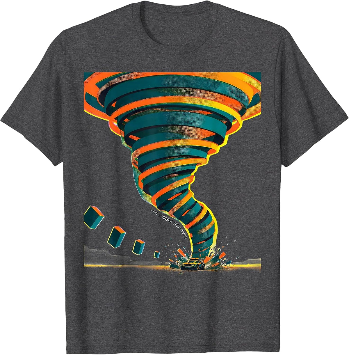 Men's I Love Studying Tornadoes Funny Storm Chaser Meteorology T-Shirt - Dark Heather Grey