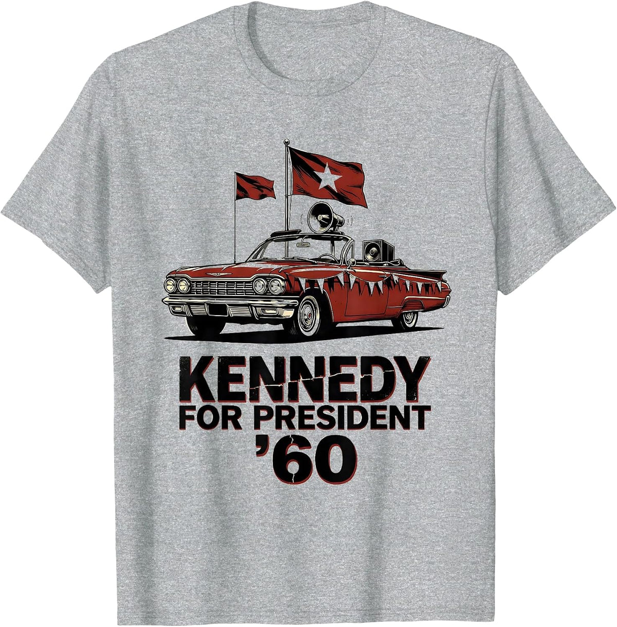 Men's Kennedy For President '60 Vintage Retro Political Nostalgia T-Shirt - Heather Grey