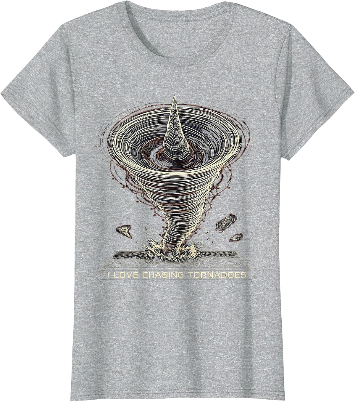 Women's I Love Chasing Tornadoes Funny Storm Chaser Meteorology Gift T-Shirt - Heather Grey