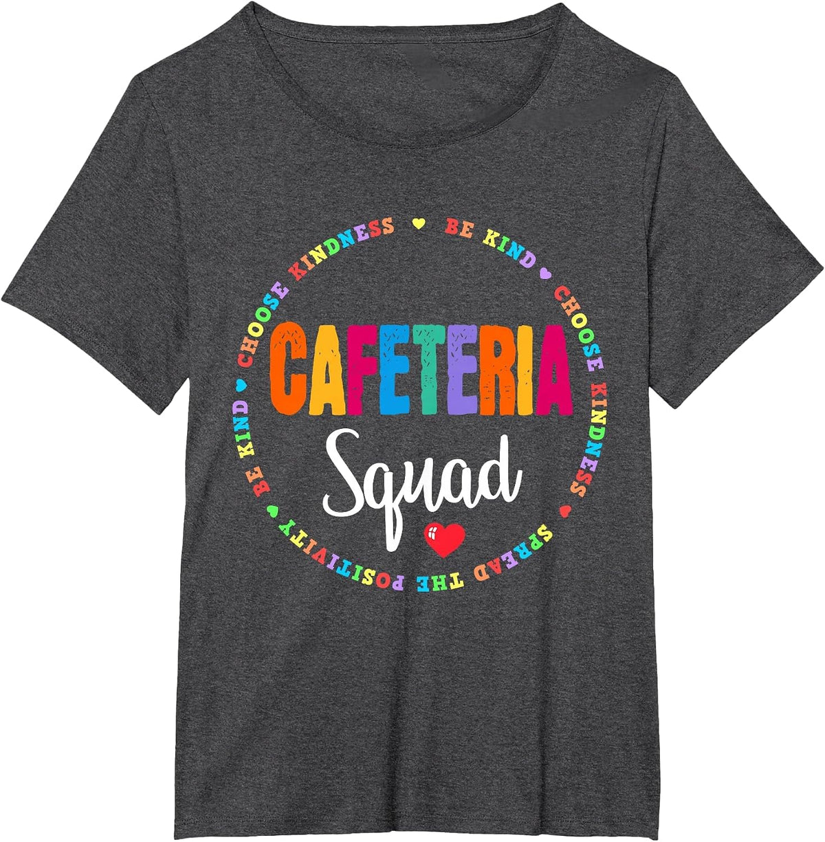School Support Team Matching Cafeteria Squad Worker Crew T-Shirt - Dark Heather Grey