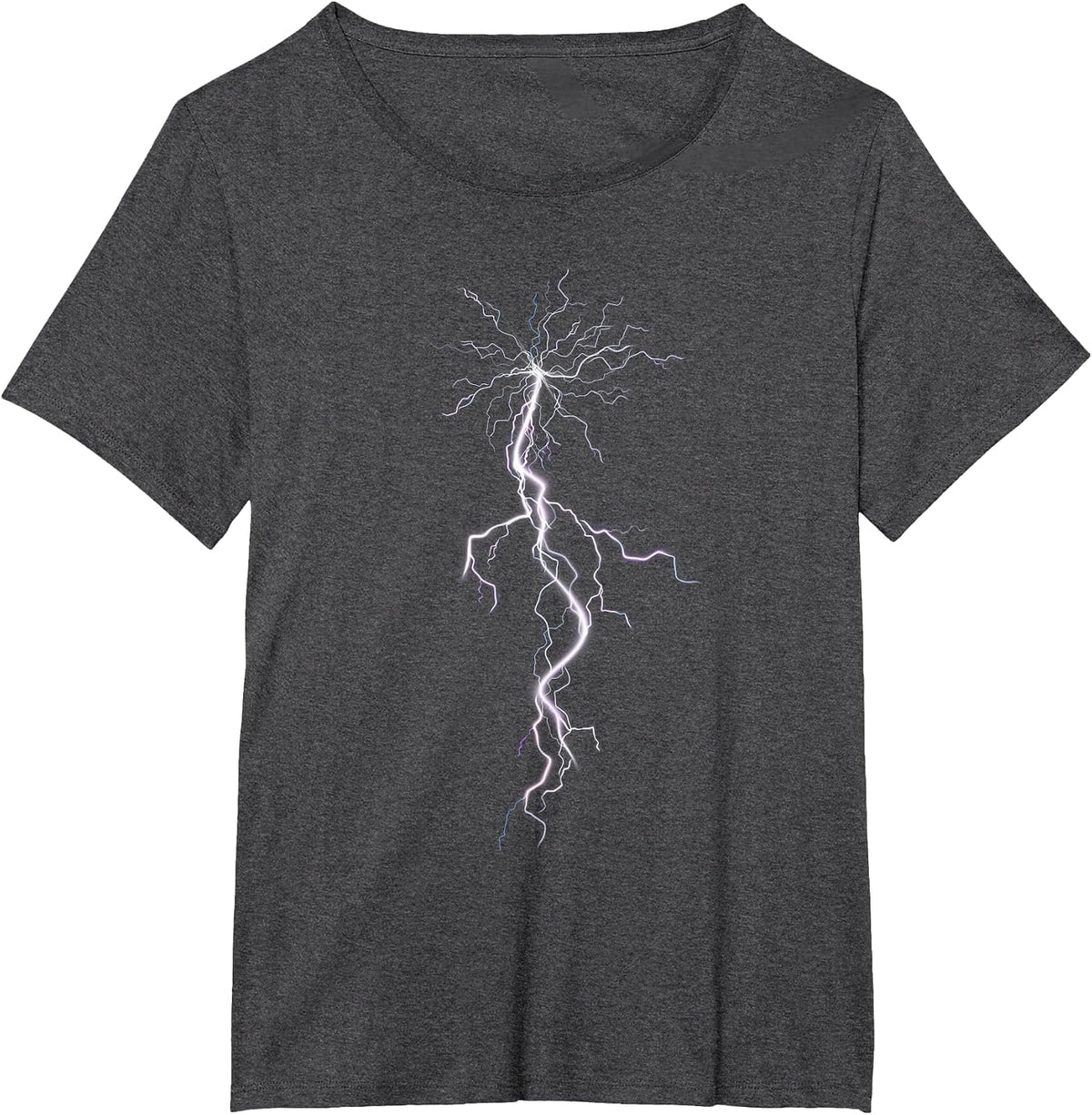 Lightning Storms I Lightning Bolt T-Shirt - Dark Heather Grey