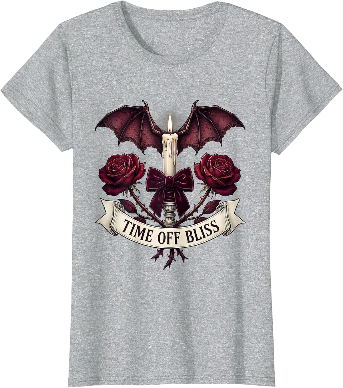 Women's Time Off Bliss Labor Day Relaxation Design T-Shirt - Heather Grey