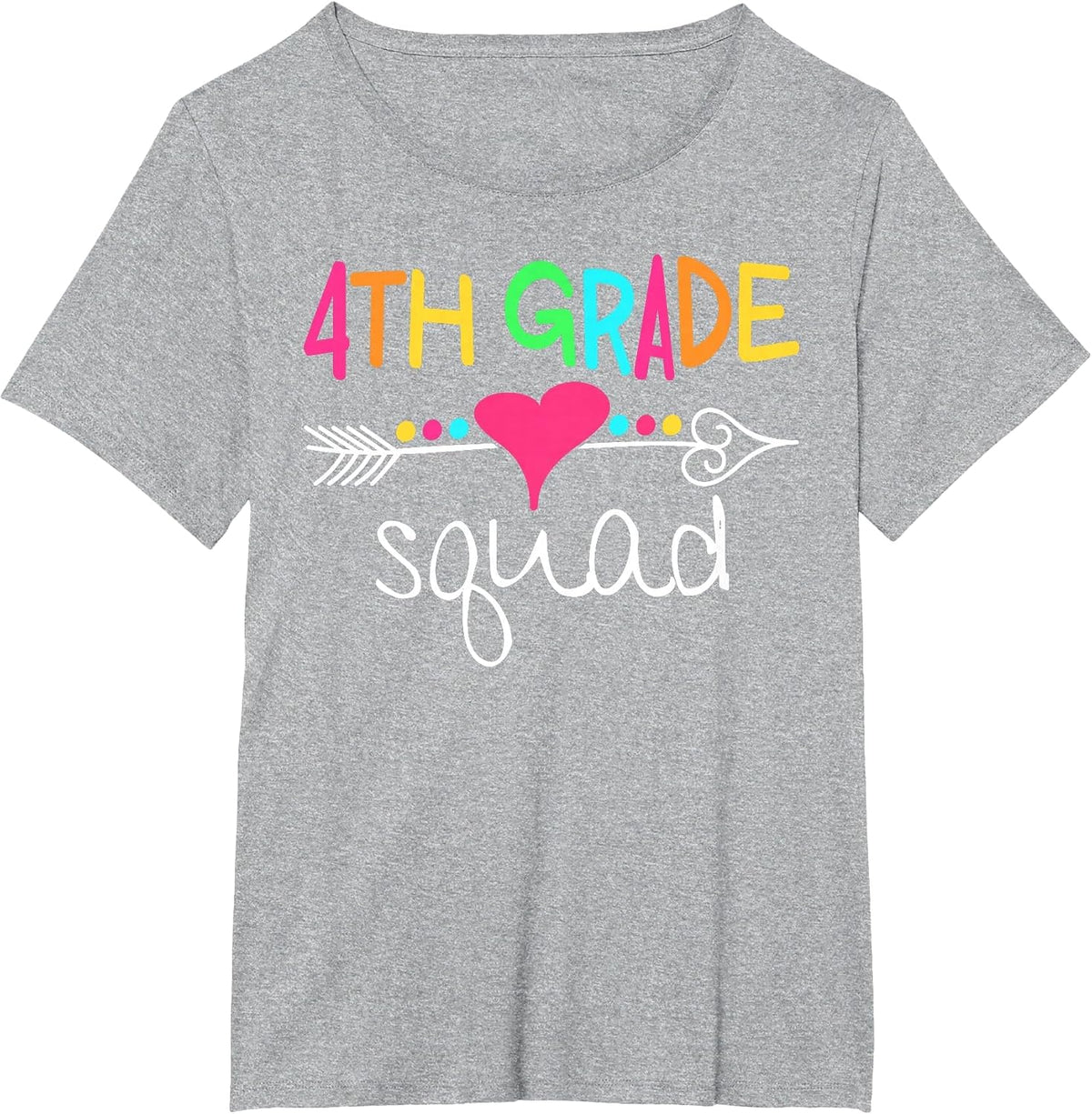 4th Grade Squad Fourth Teacher Student Team Back to School T-Shirt - Heather Grey