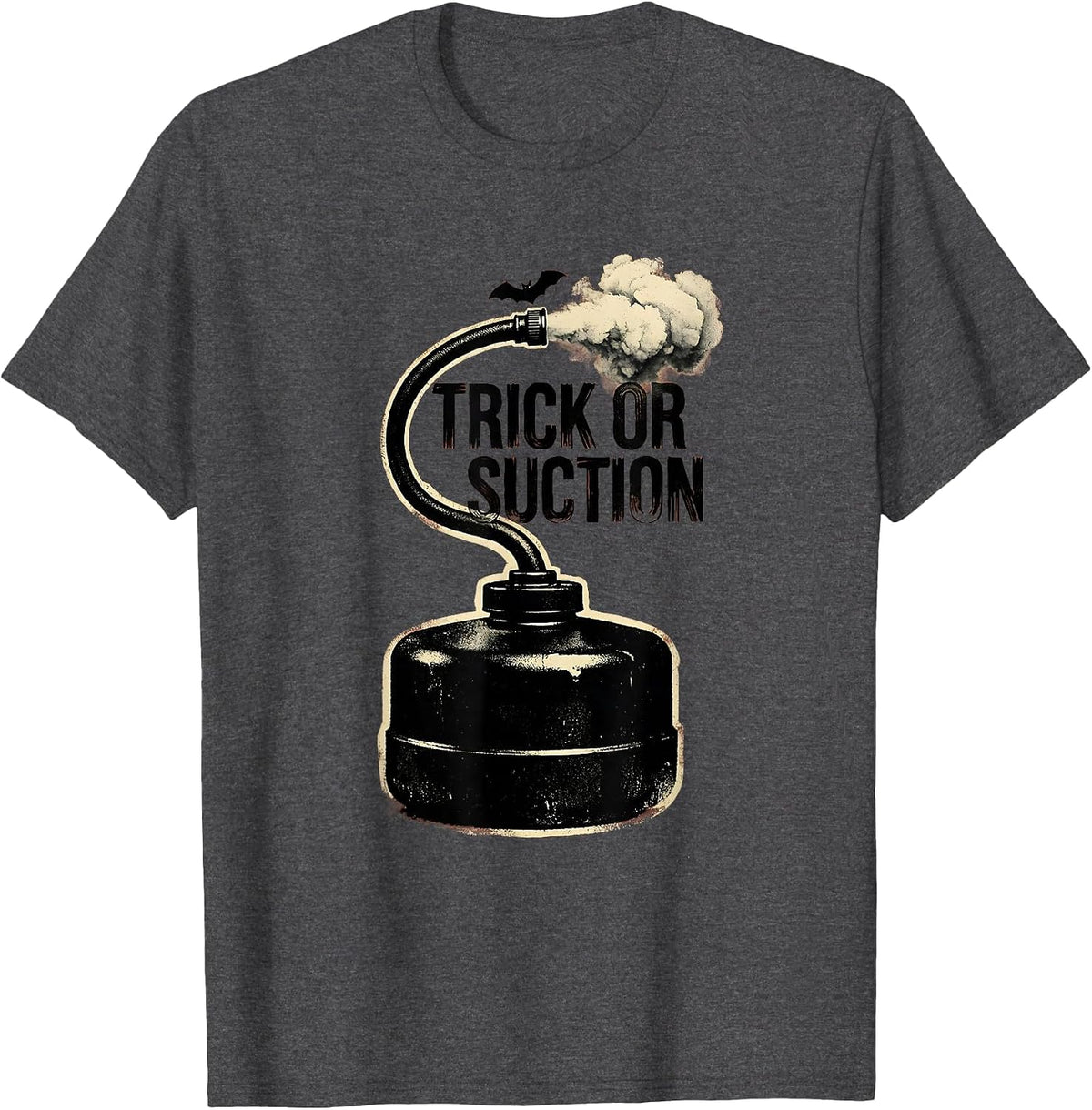 Trick Or Suction Rubber Stamp Respiratory Therapist T-Shirt - Dark Heather Grey