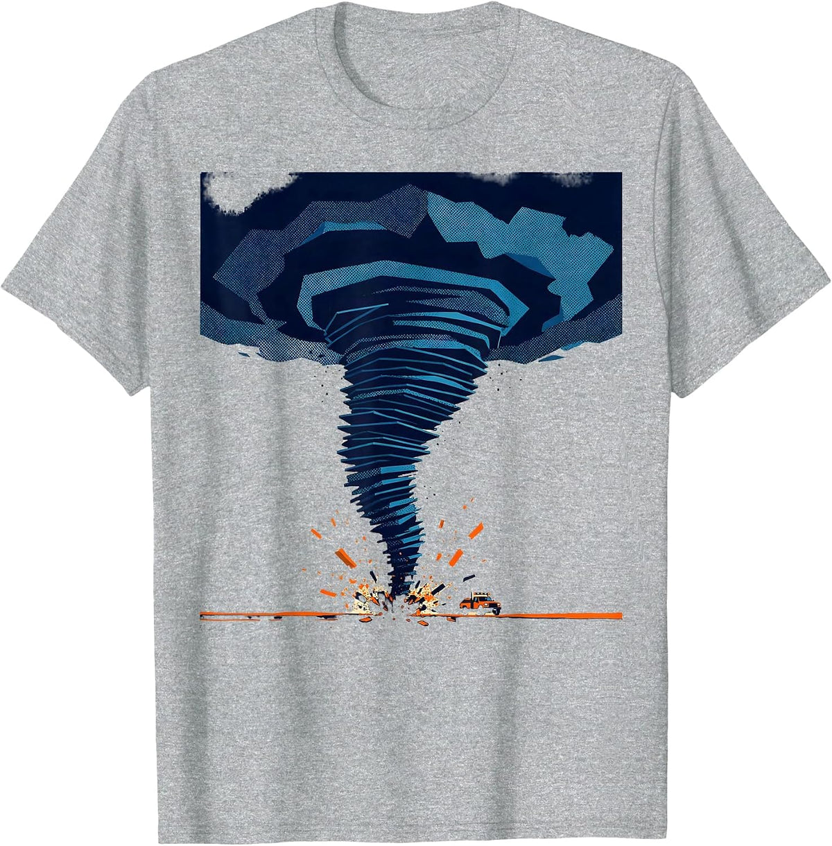 Men's Tornado Funnel Storm Chaser Meteorology Enthusiast Humor T-Shirt - Heather Grey