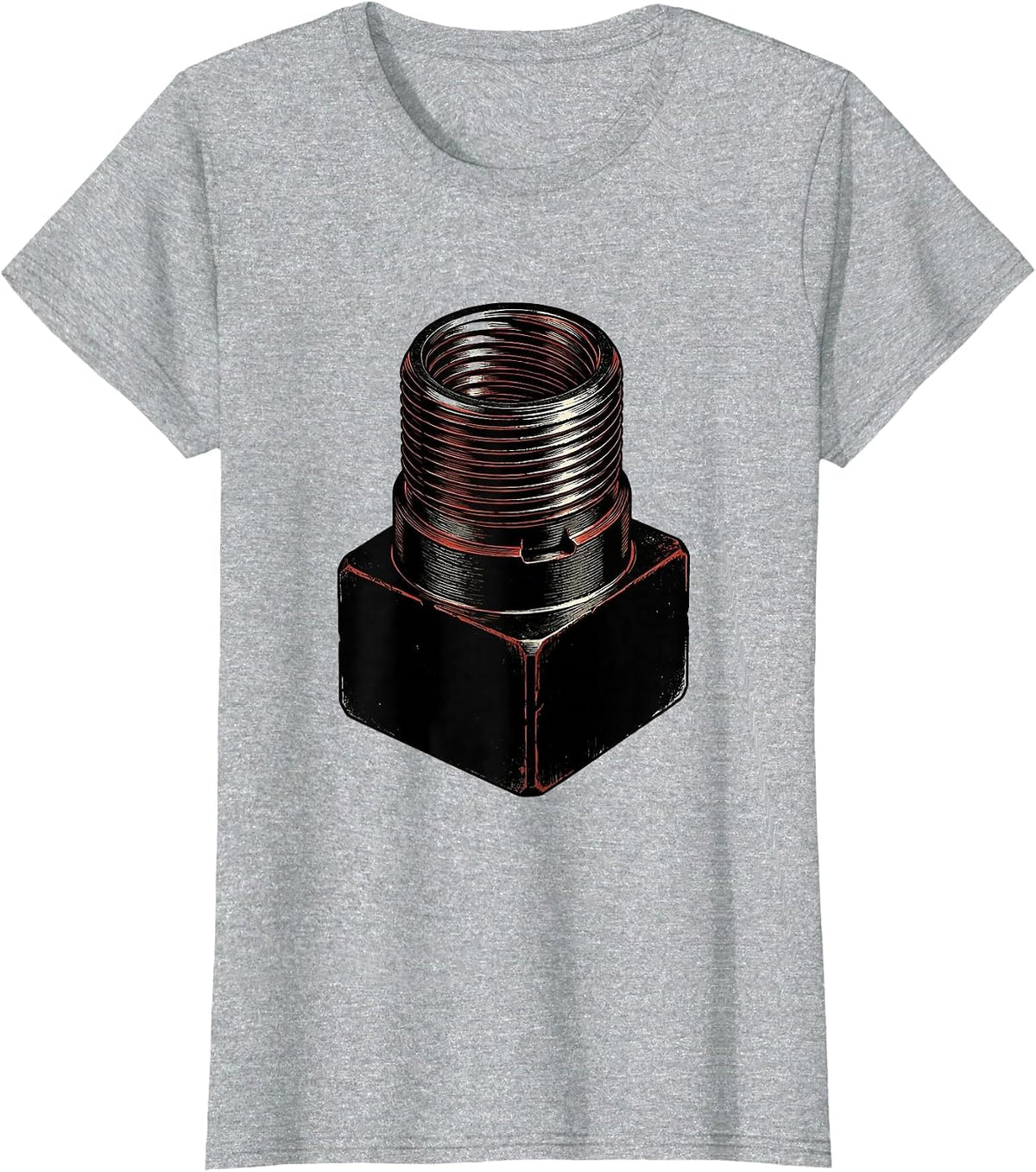 Pipe Nipple Lock Funny Plumber Gift for Pipefitters T-Shirt - Heather Grey