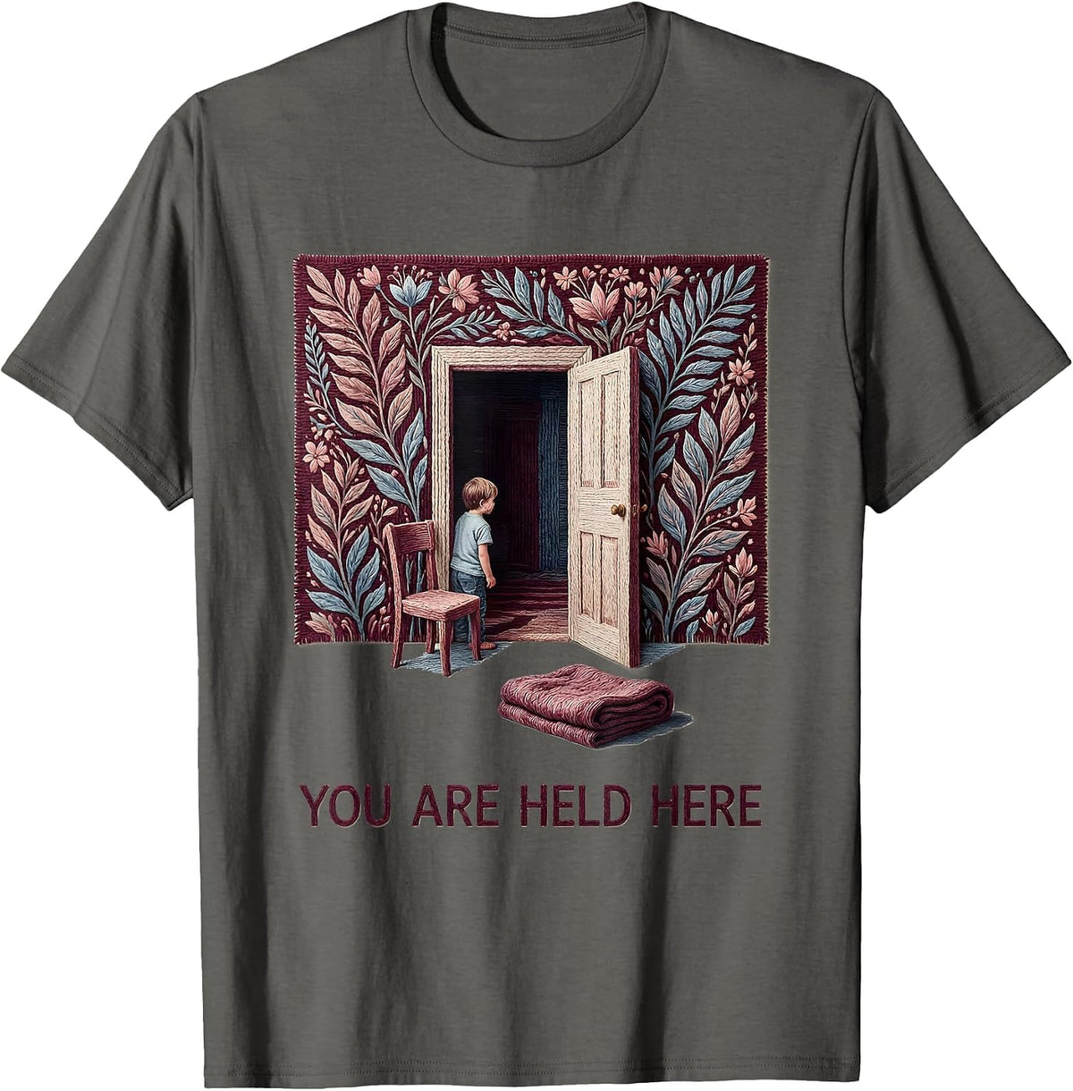 You Are Held Here Supportive Counseling Awareness Counselor T-Shirt - Asphalt Grey