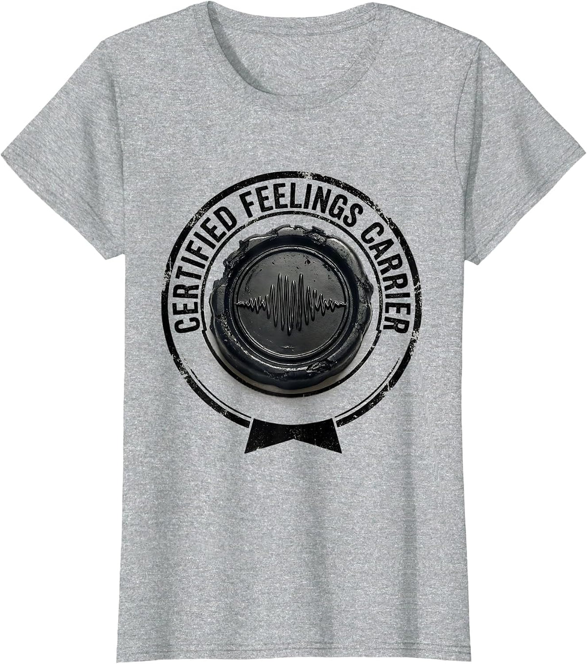 Certified Feelings Carrier Funny Mental Health Counselor T-Shirt - Heather Grey