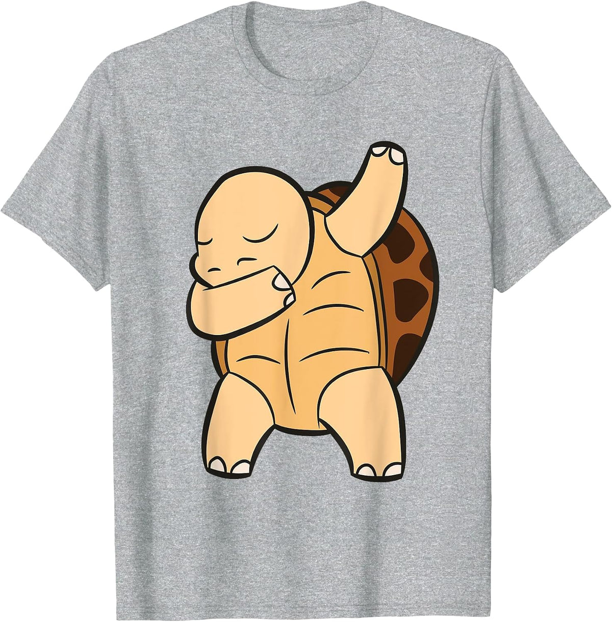 Tortoise Dabbing Cute Sulcata Tortoise T-Shirt - Heather Grey