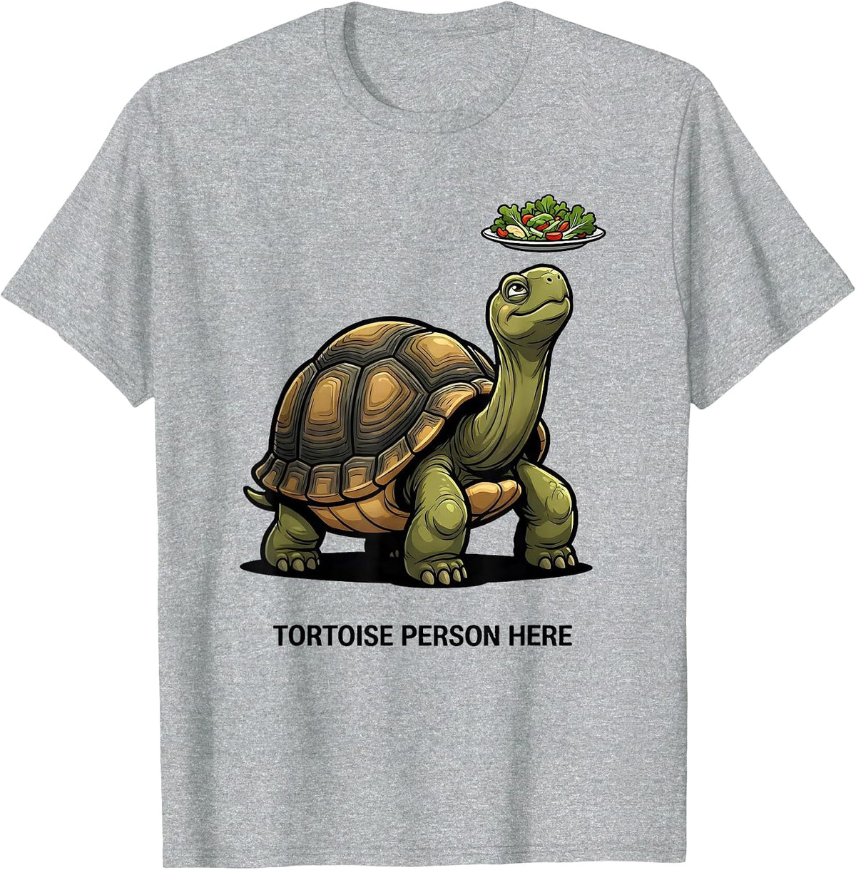 Men's Tortoise Person Here Funny Tortoise Lover Pet Humor T-Shirt - Heather Grey