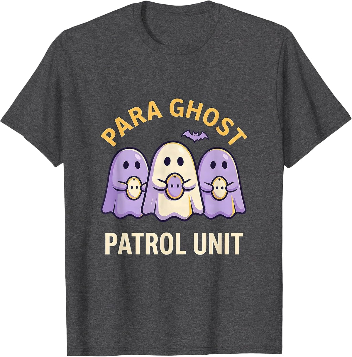 Men's Para Ghost Patrol Unit Funny Paraprofessional Halloween T-Shirt - Dark Heather Grey