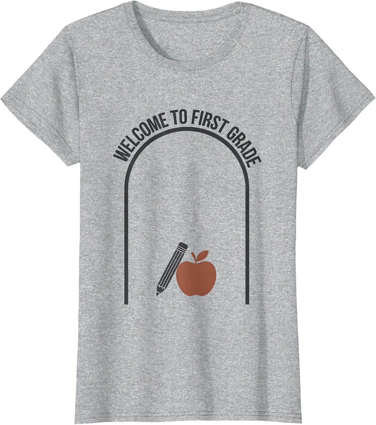 Welcome To First Grade Minimalist Teacher Back To School T-Shirt - Heather Grey