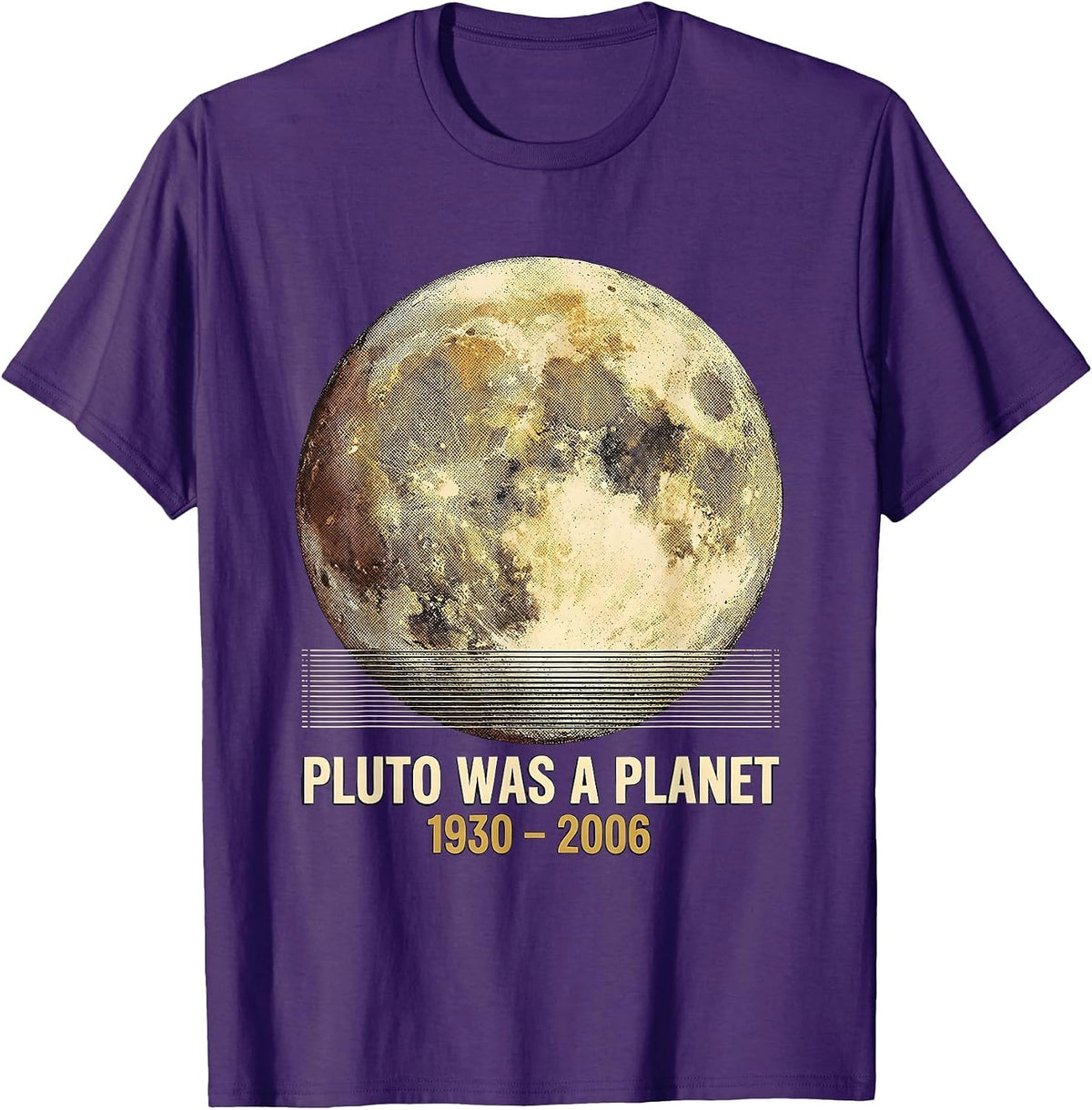 Pluto Was a Planet 1930–2006 Vintage Space Humor T-Shirt - Purple