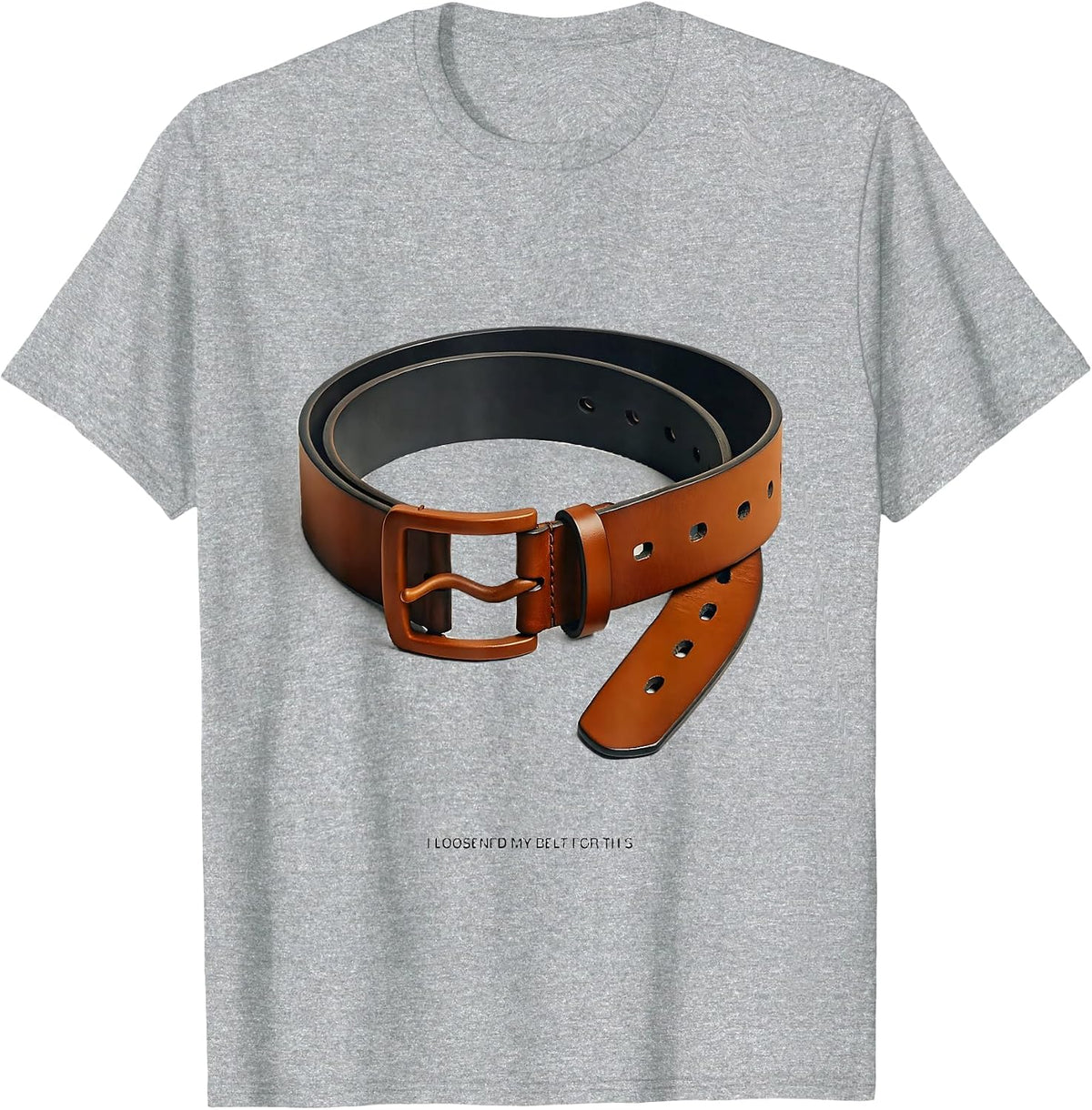 Men's I Loosened My Belt For This Funny Thanksgiving Family Crew T-Shirt - Heather Grey
