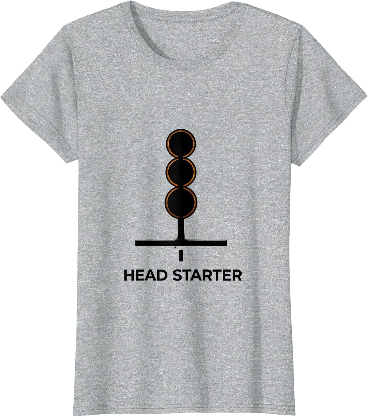 Head Starter Minimalist Racing Tree Light Drag Strip RC Car T-Shirt - Heather Grey