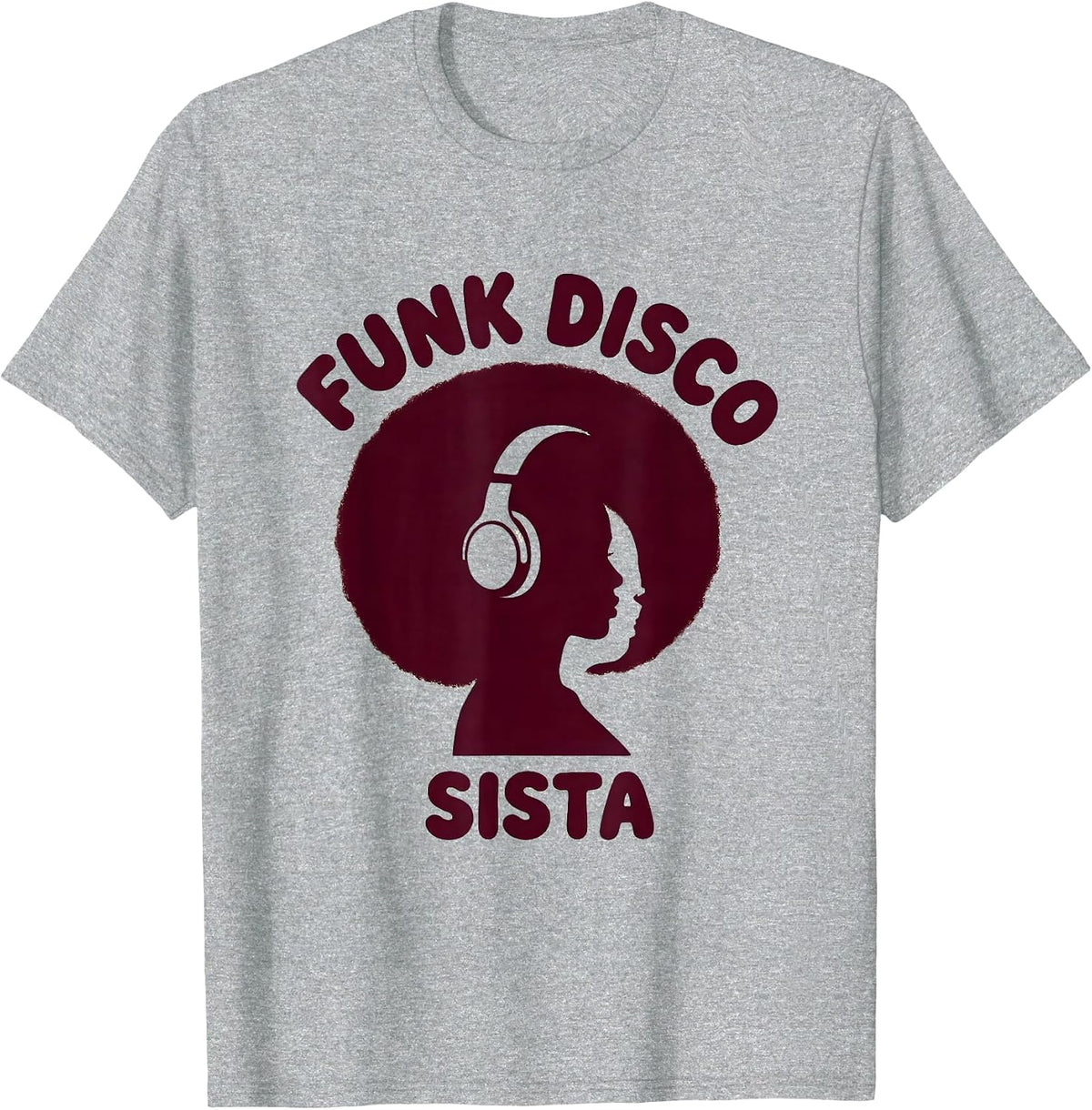 Men's Funk Disco Sista Retro 70s Afro Soul Funk Party T-Shirt - Heather Grey