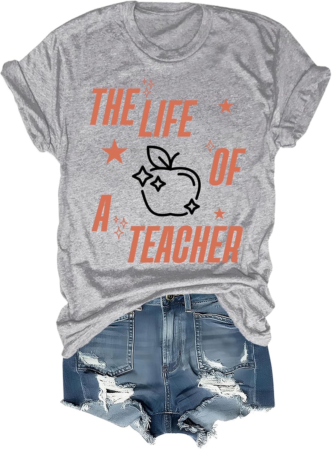 The Life of a Teacher Shirt, Back to School Shirts, Music Fan Teacher T-Shirt - Grey