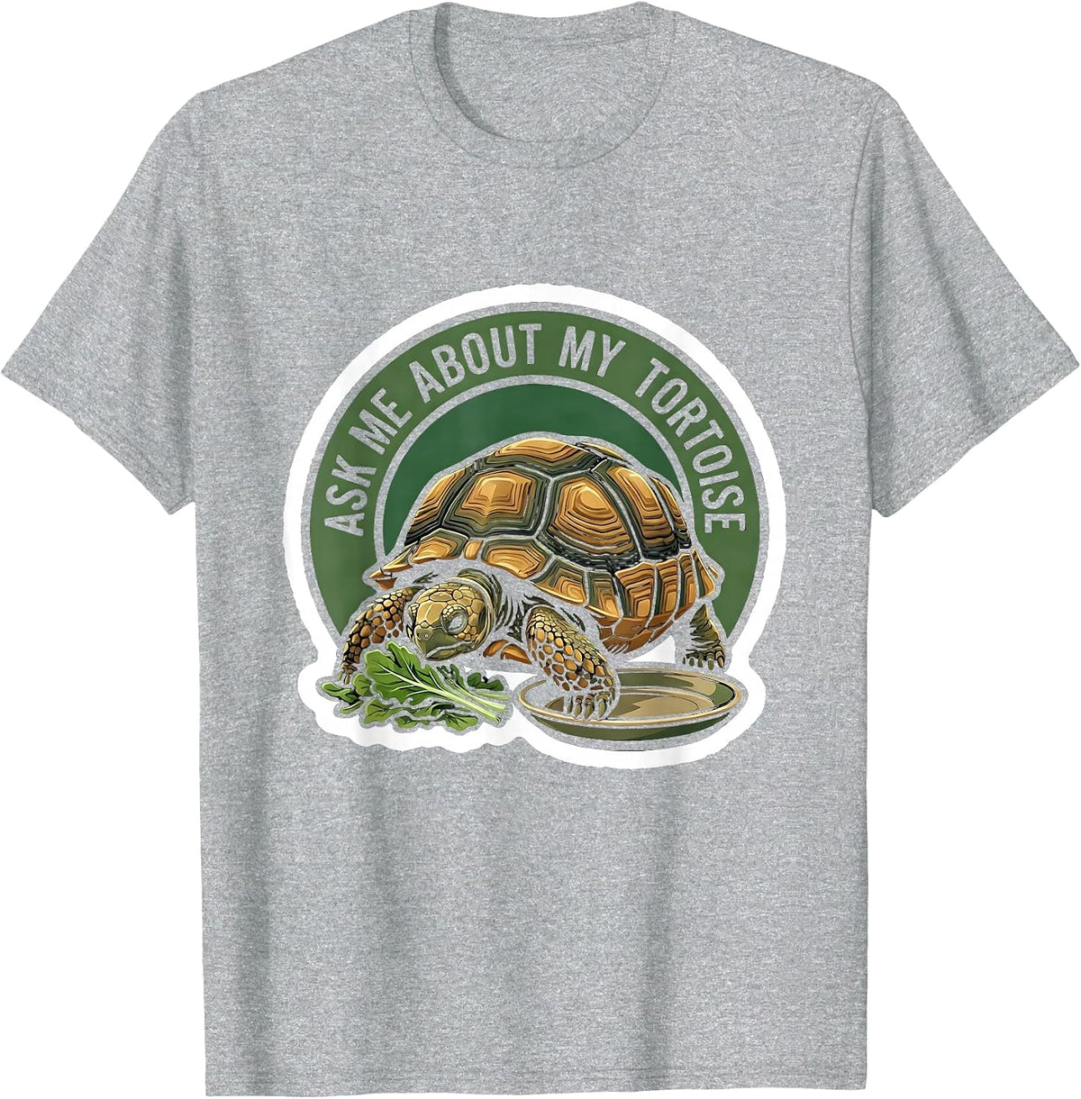 Men's Ask Me About My Tortoise Funny Tortoise Lover Pet Owner T-Shirt - Heather Grey