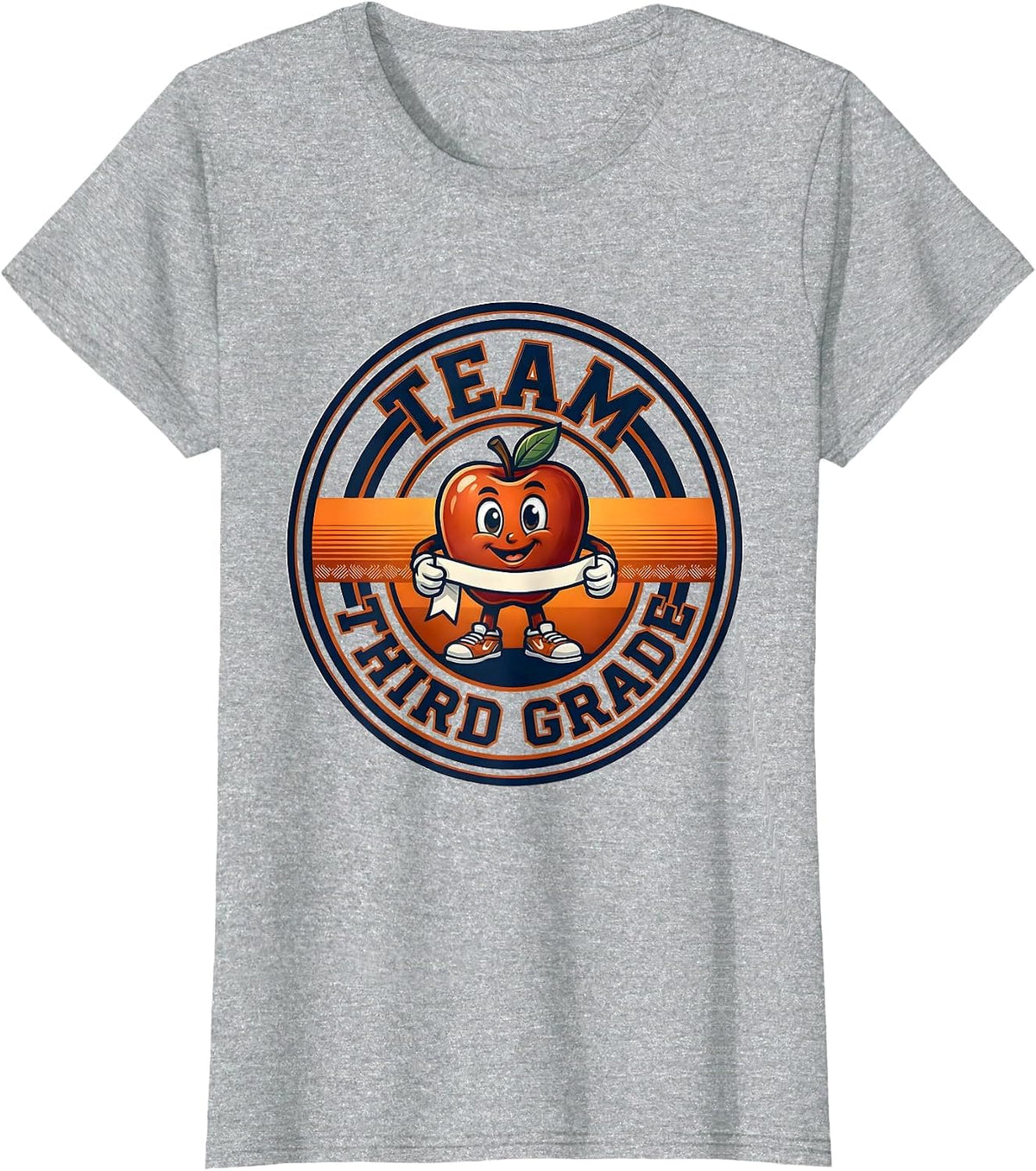 Team Third Grade Retro Teacher Back To School T-Shirt - Heather Grey