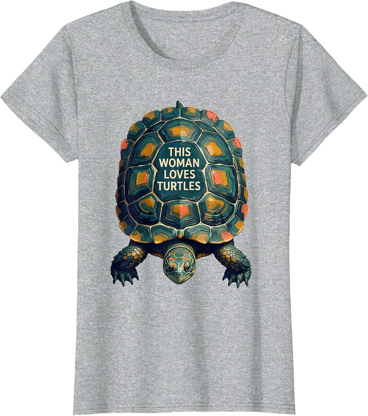 Women's This Woman Loves Turtles Funny Turtle Lover Gift for Her T-Shirt - Heather Grey