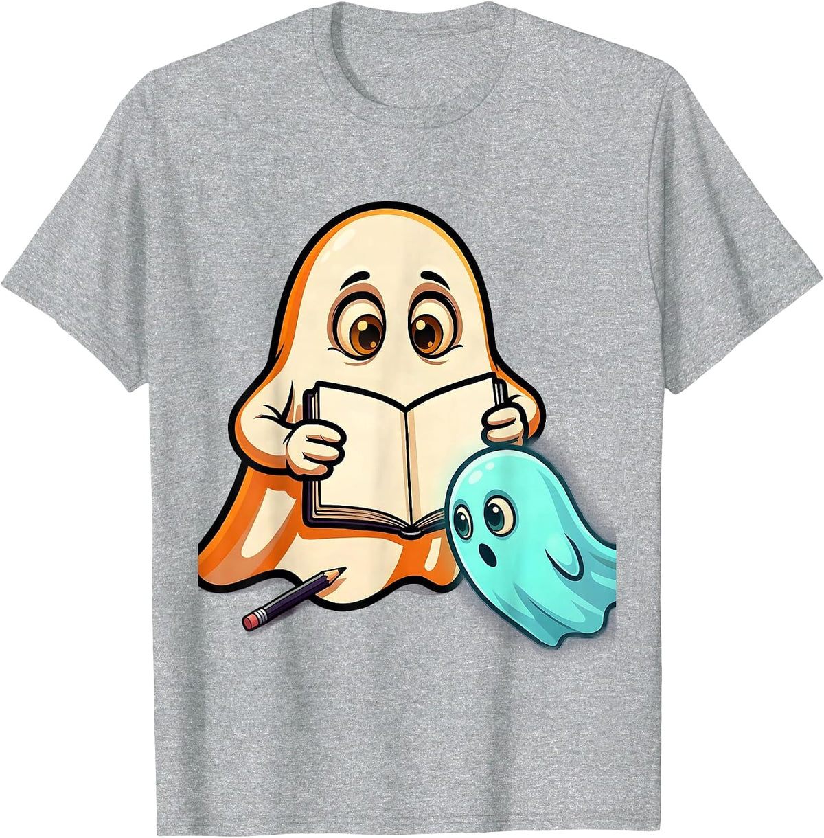Men's Ghost Para Normal Activities Paraprofessional Halloween T-Shirt - Heather Grey