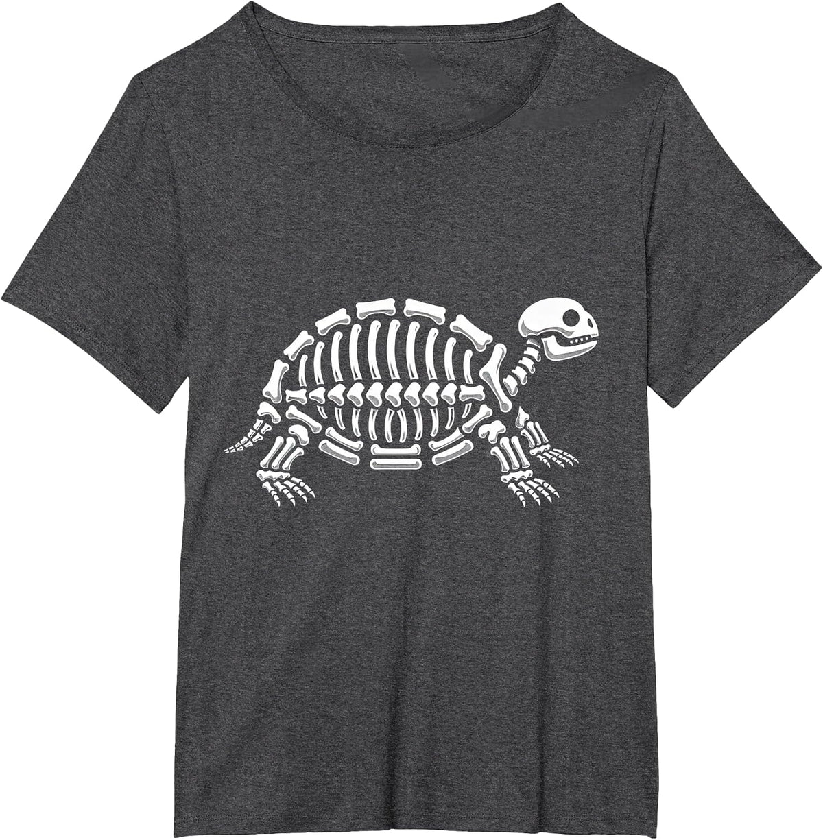 Cute Halloween Turtle Skeleton Tortoise Fossils Archeologist T-Shirt - Dark Heather Grey