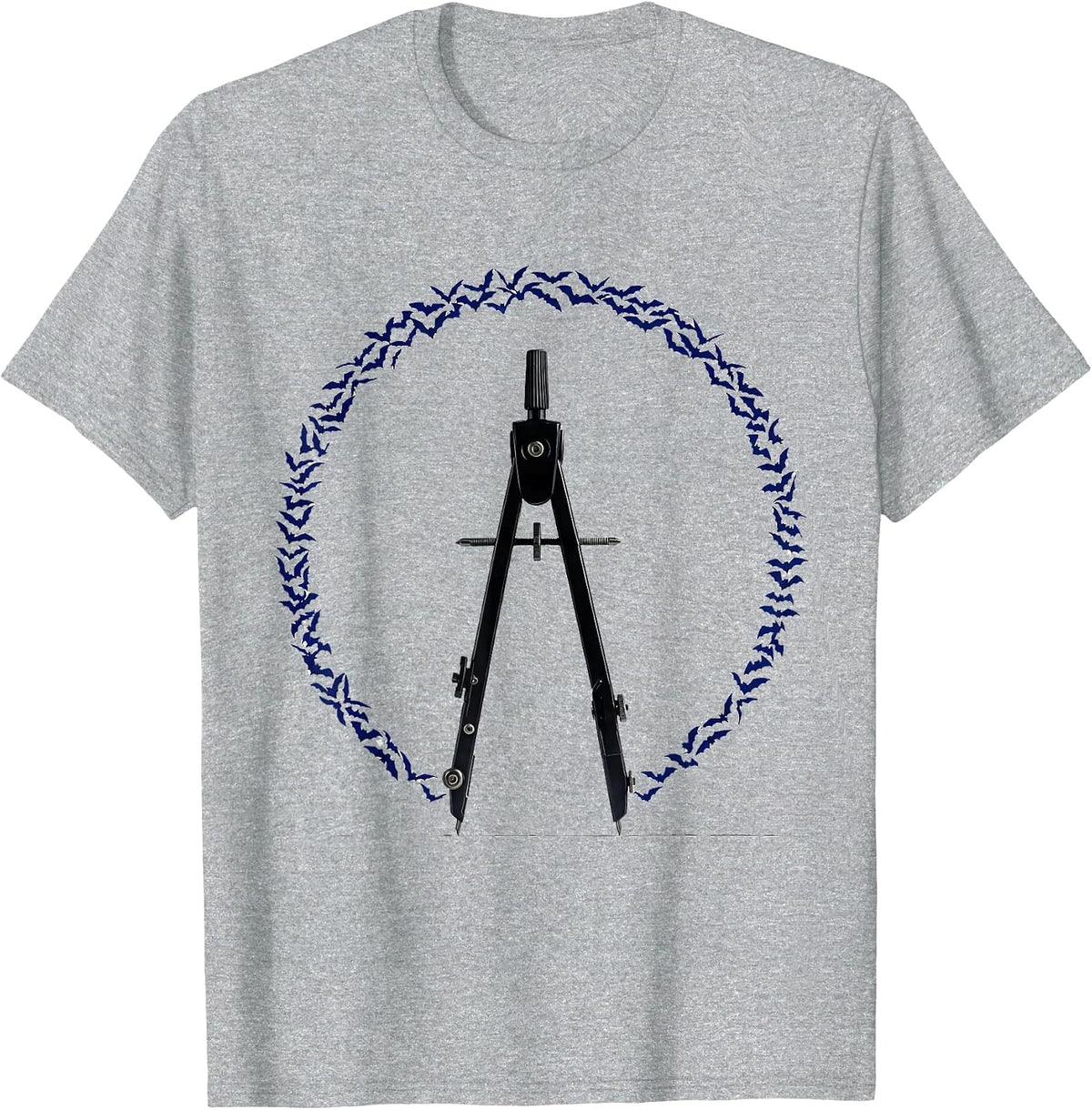 Men's Drafting Compass Halloween Teacher Costume Humor T-Shirt - Heather Grey