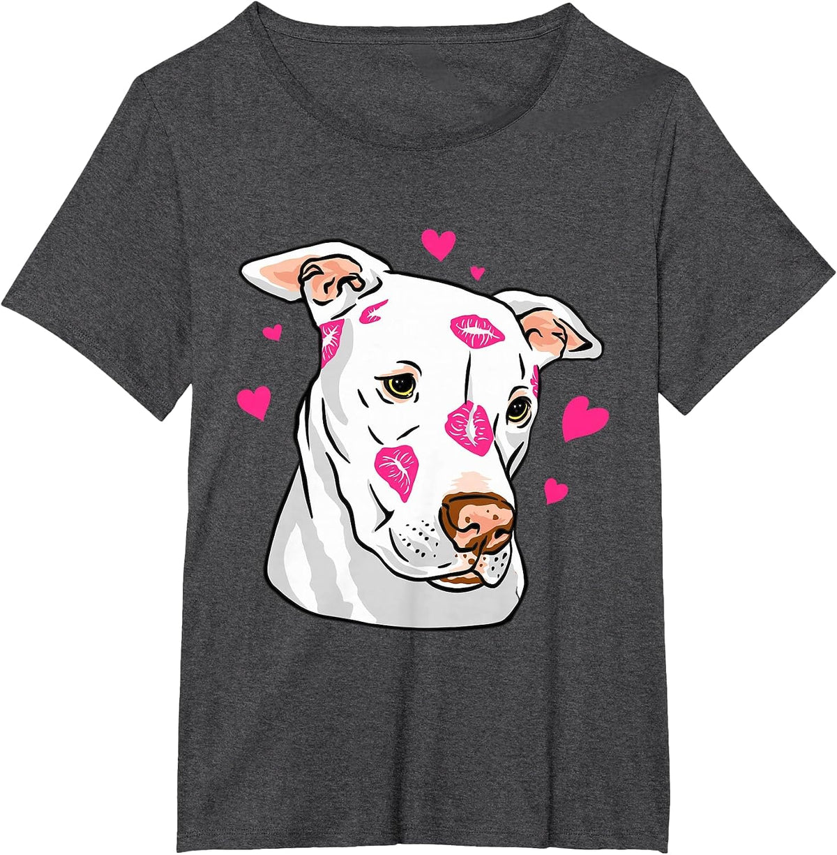 Pitbull Love Design Pitbull Moms Dads T-Shirt - Dark Heather Grey