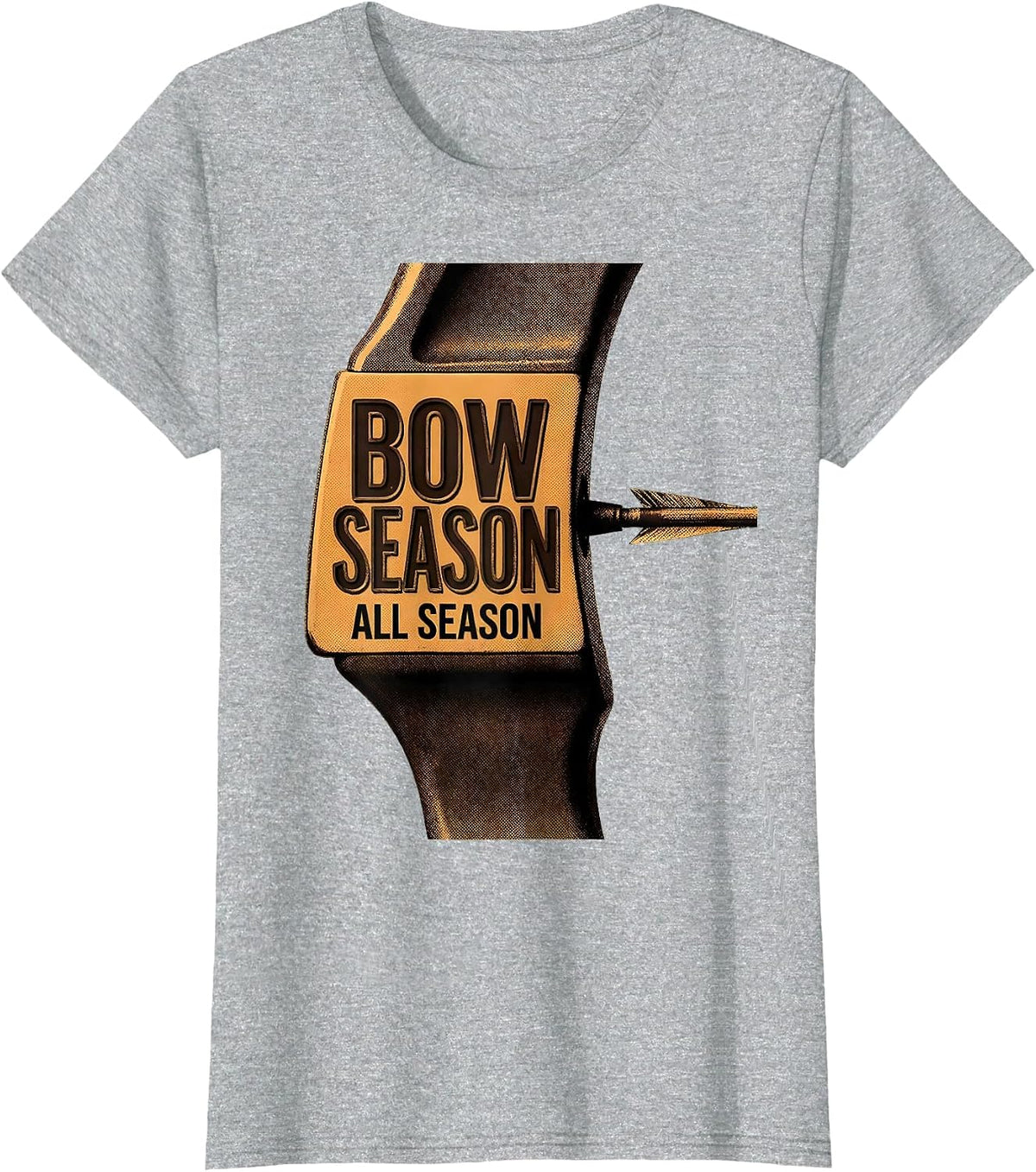 Women's Bow Season All Season Archery Hunting Design T-Shirt - Heather Grey