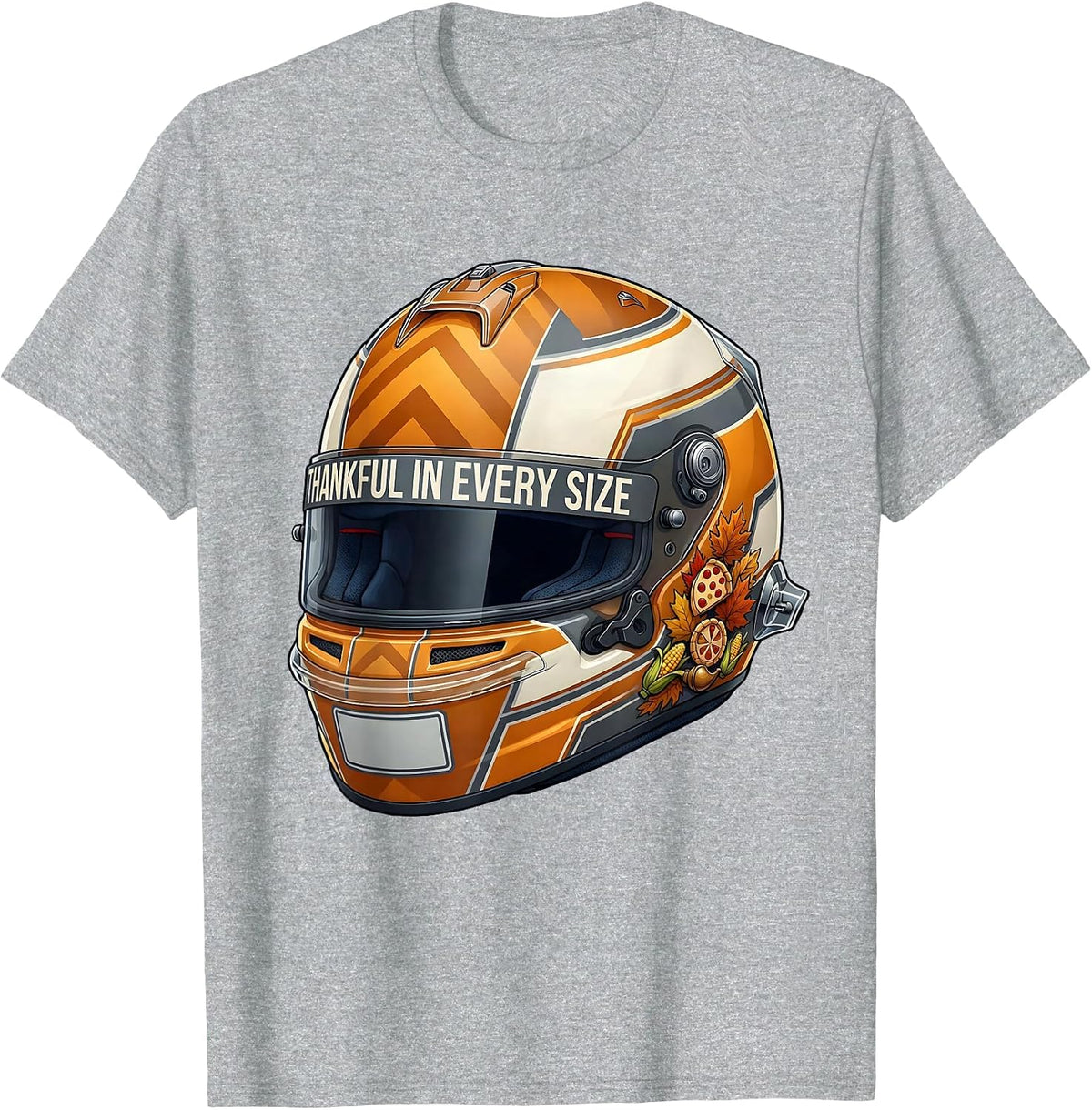 Men's Thankful in Every Size Plus Thanksgiving Design T-Shirt - Heather Grey