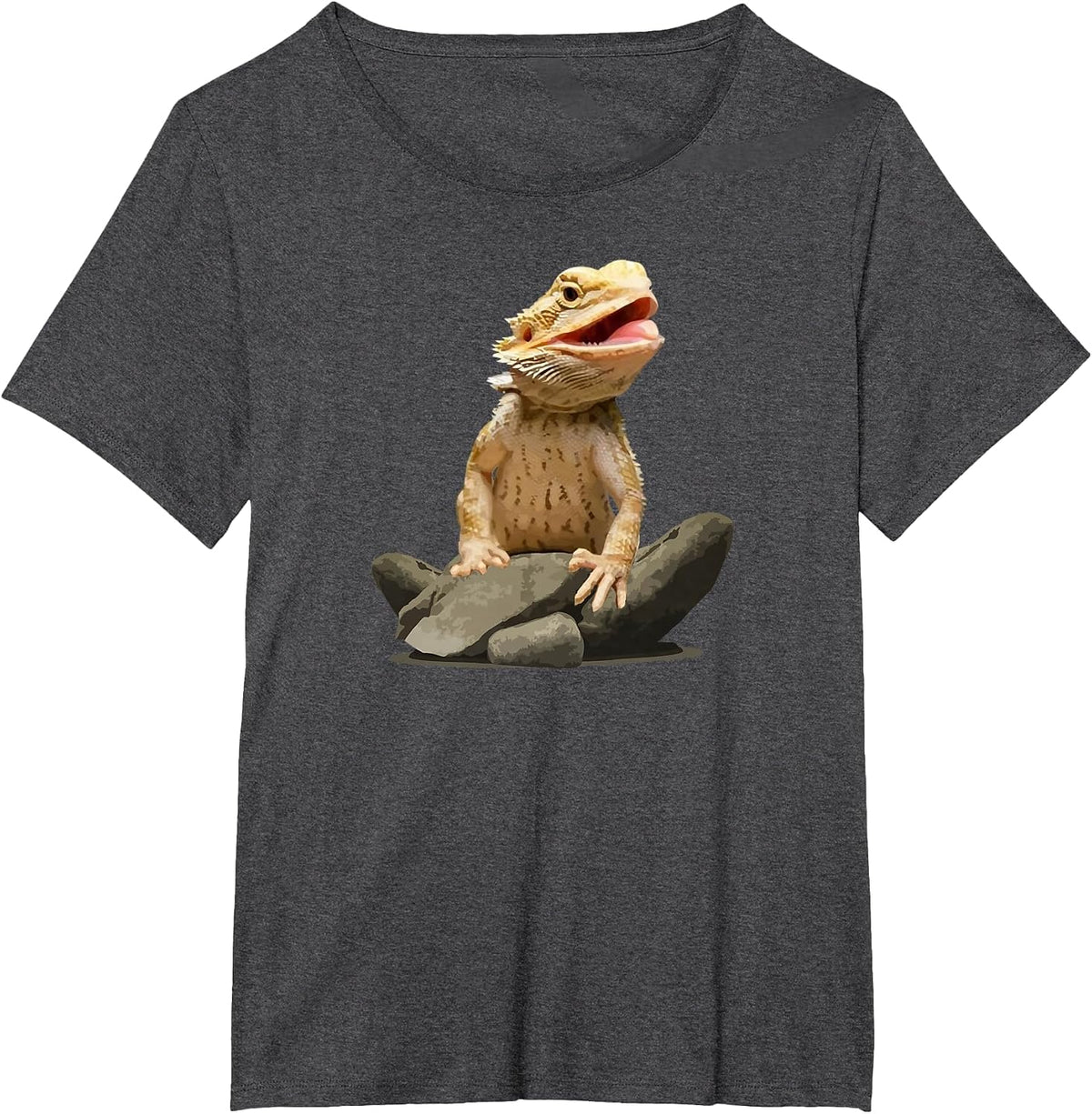 Bearded Dragon Shirt Youth Gecko Lizard Animal T-Shirt - Dark Heather Grey