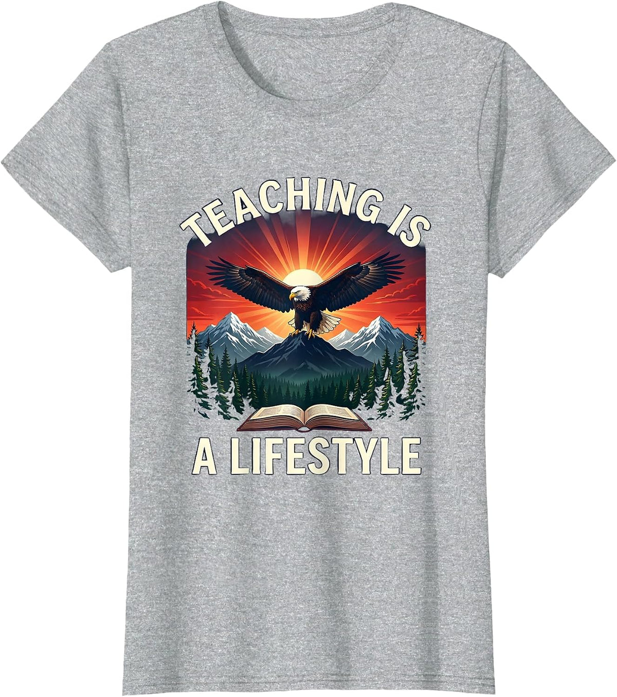 Teaching Is a Lifestyle First Grade Teacher Design T-Shirt - Heather Grey