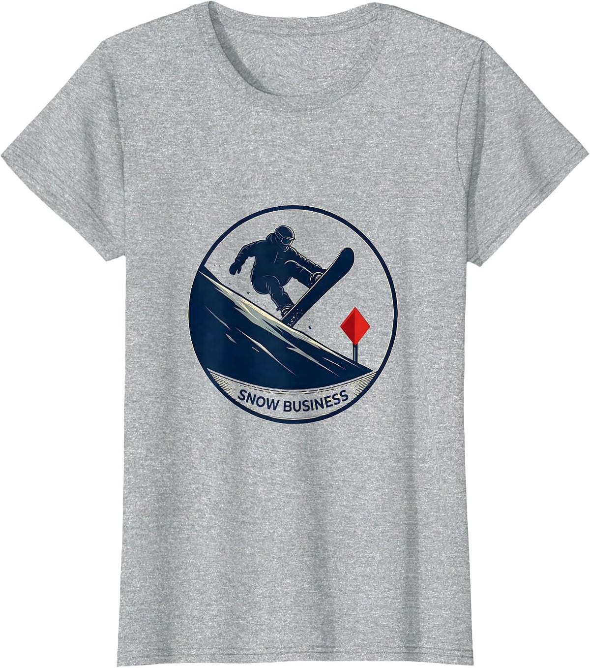 Snow Business Funny Ski Dad Snowboarder Winter Sports Gift T-Shirt - Heather Grey