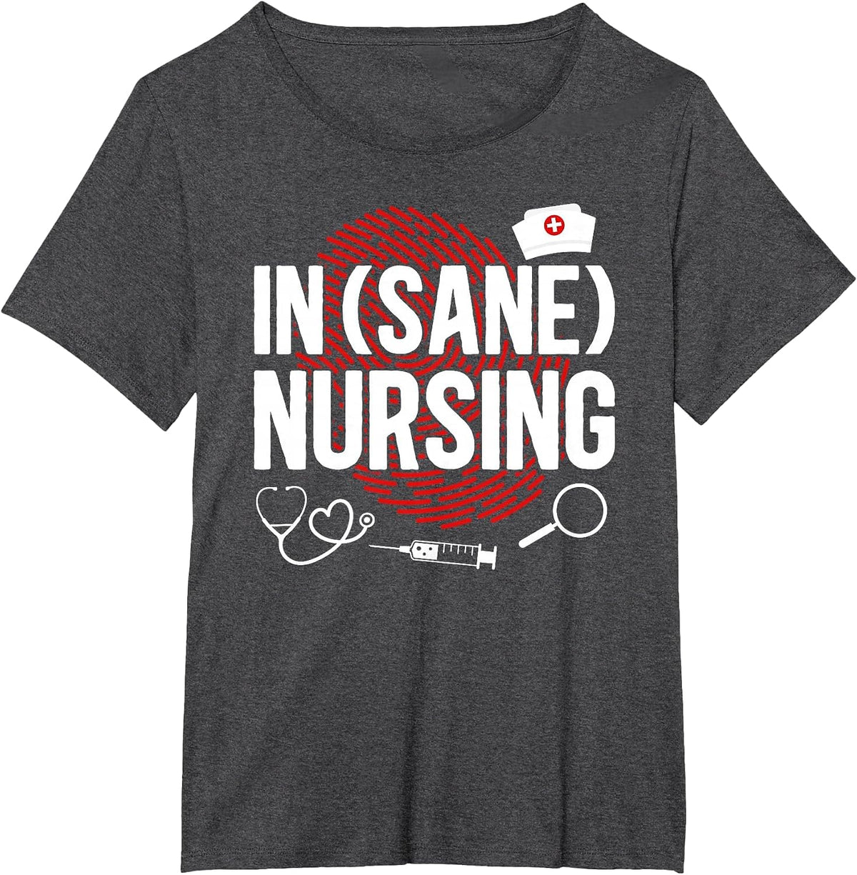 Forensics Sane Nurse Funny Forensic Nurse Forensic Nursing T-Shirt - Dark Heather Grey