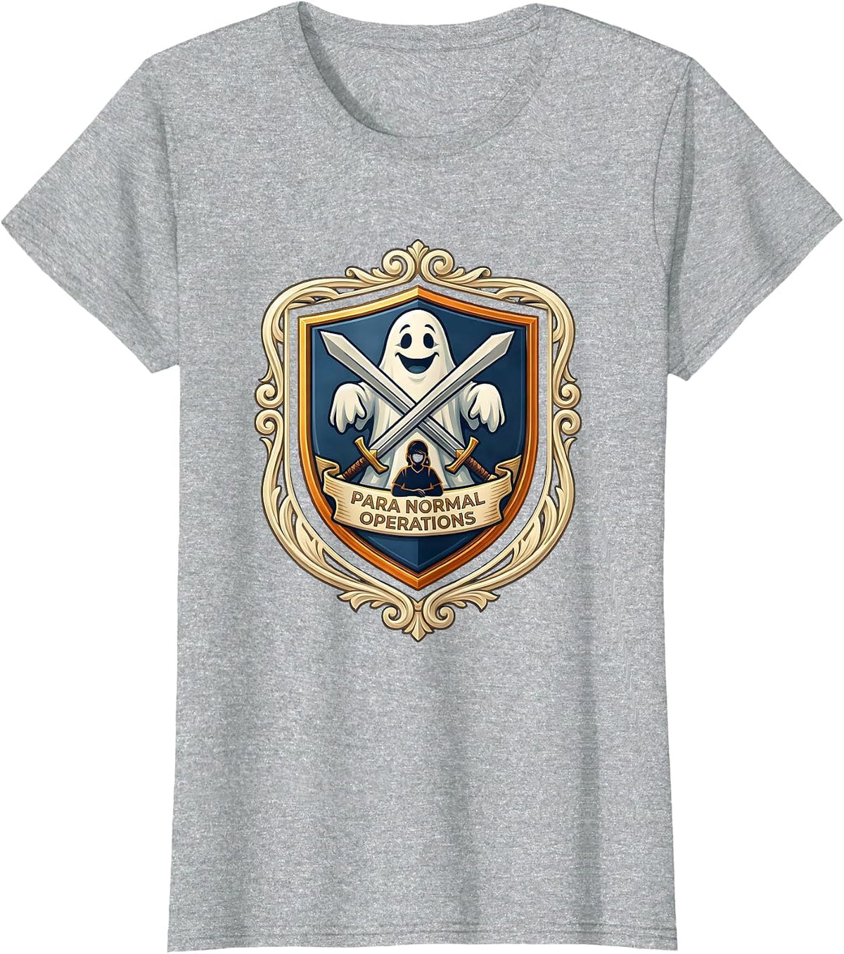 Para Normal Operations Ghost Paraprofessional Halloween T-Shirt - Heather Grey
