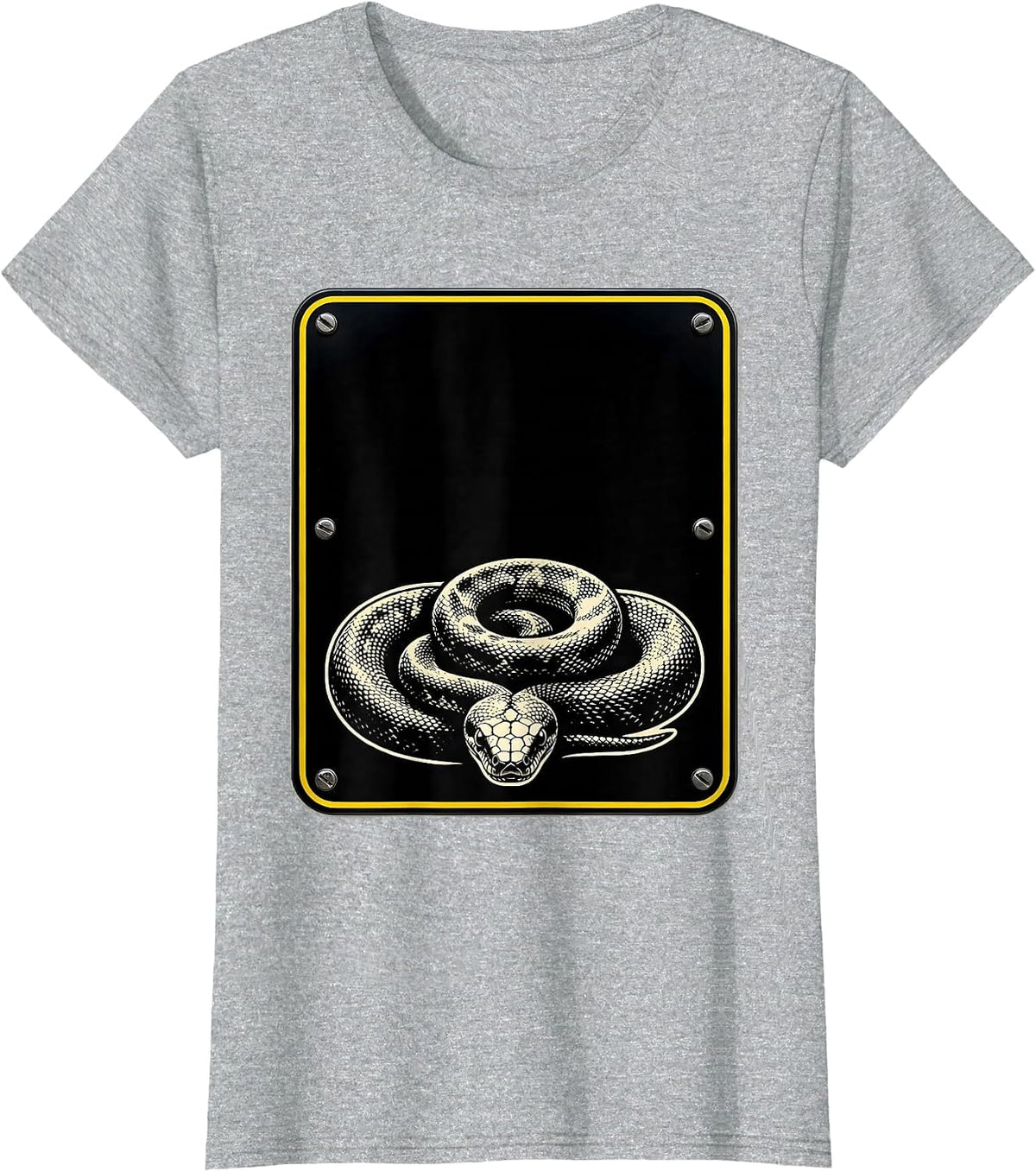 Ball Python Stencil Reptile Humor Kids Boys Girls T-Shirt - Heather Grey